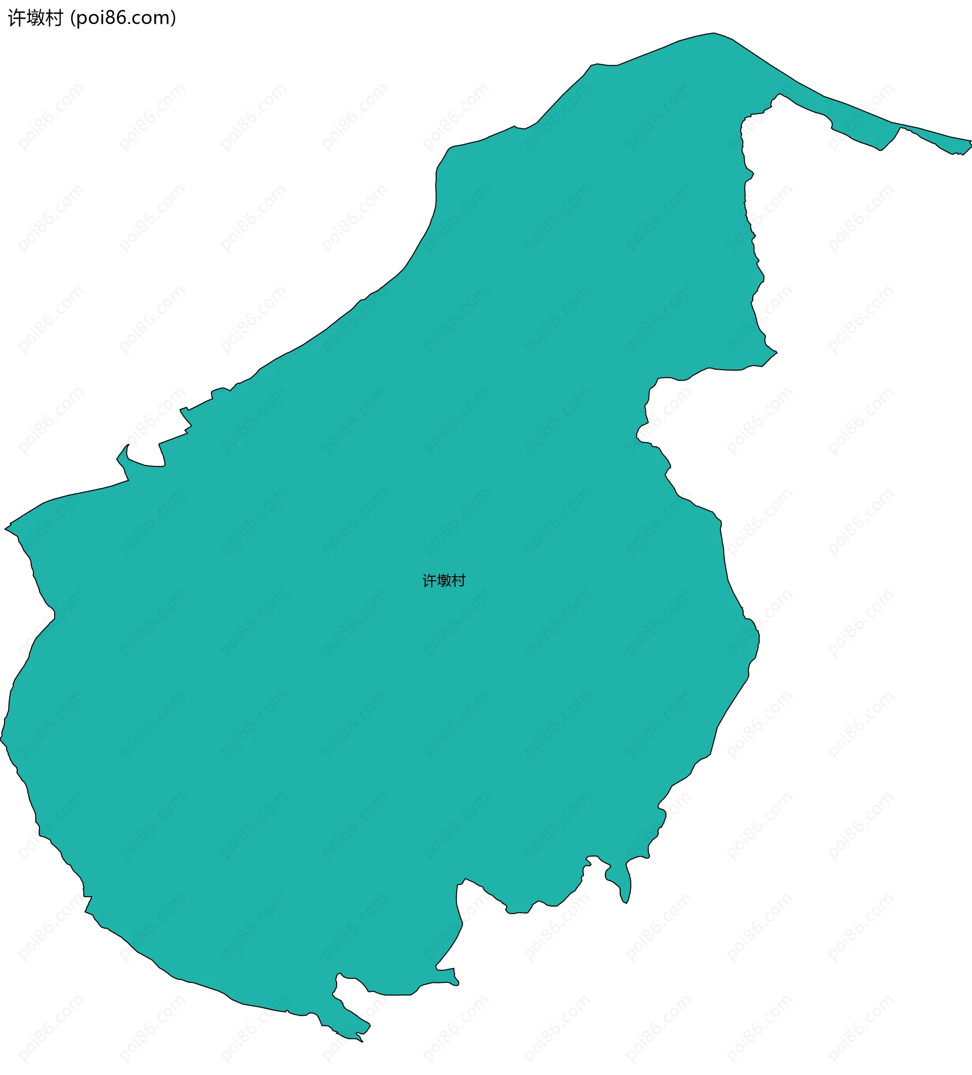 许墩村边界地图