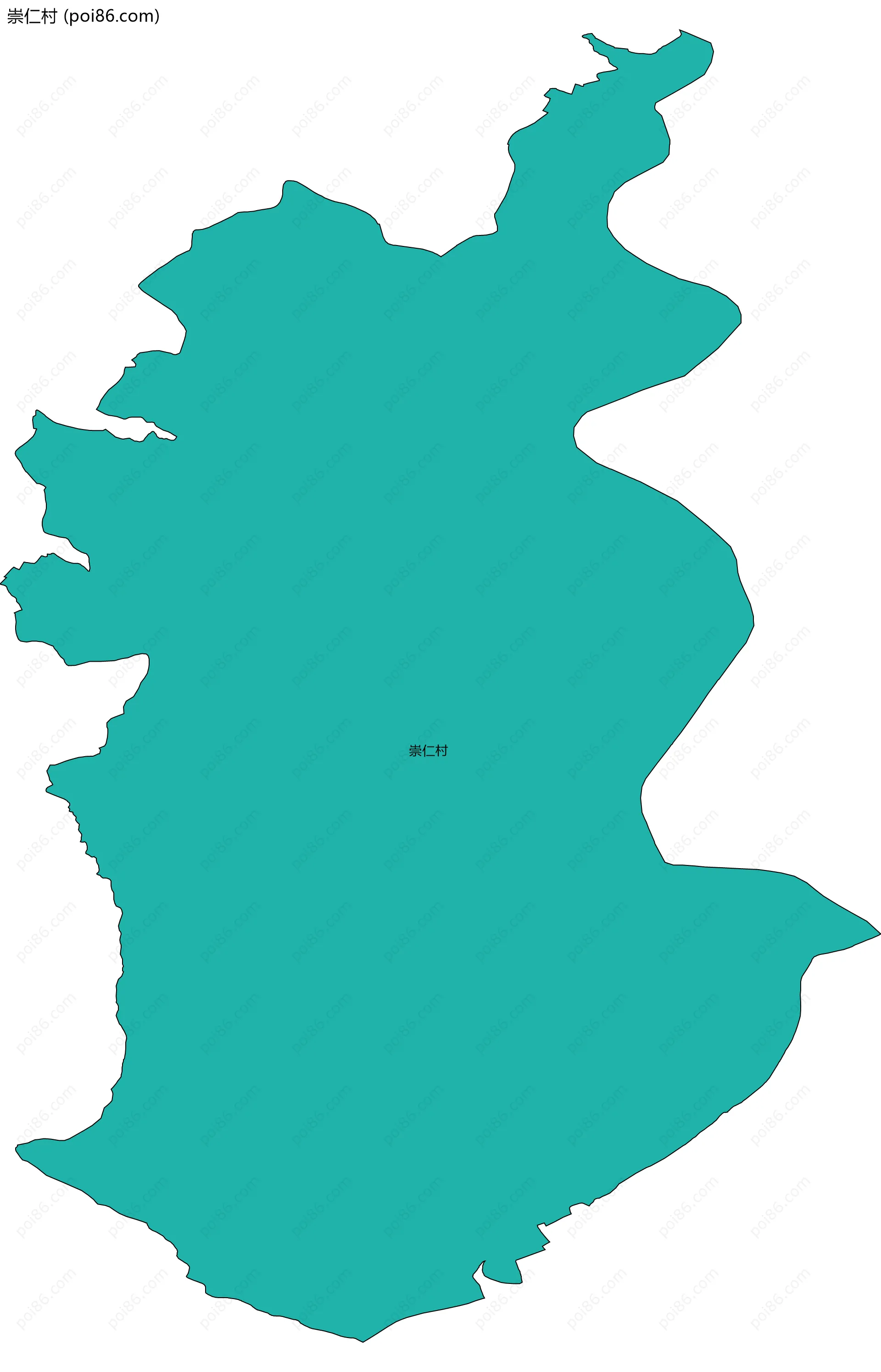 崇仁村边界地图