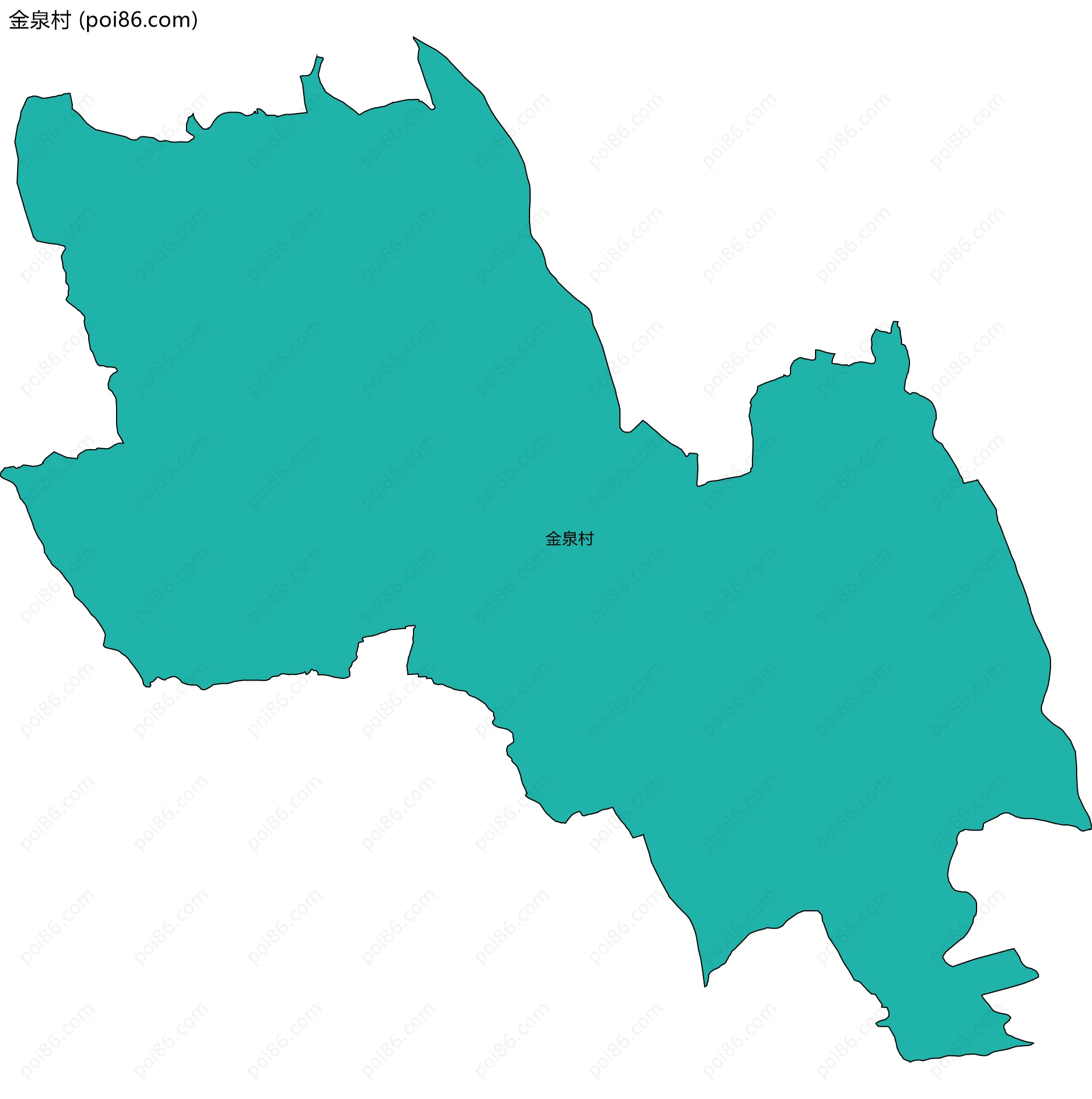 金泉村边界地图