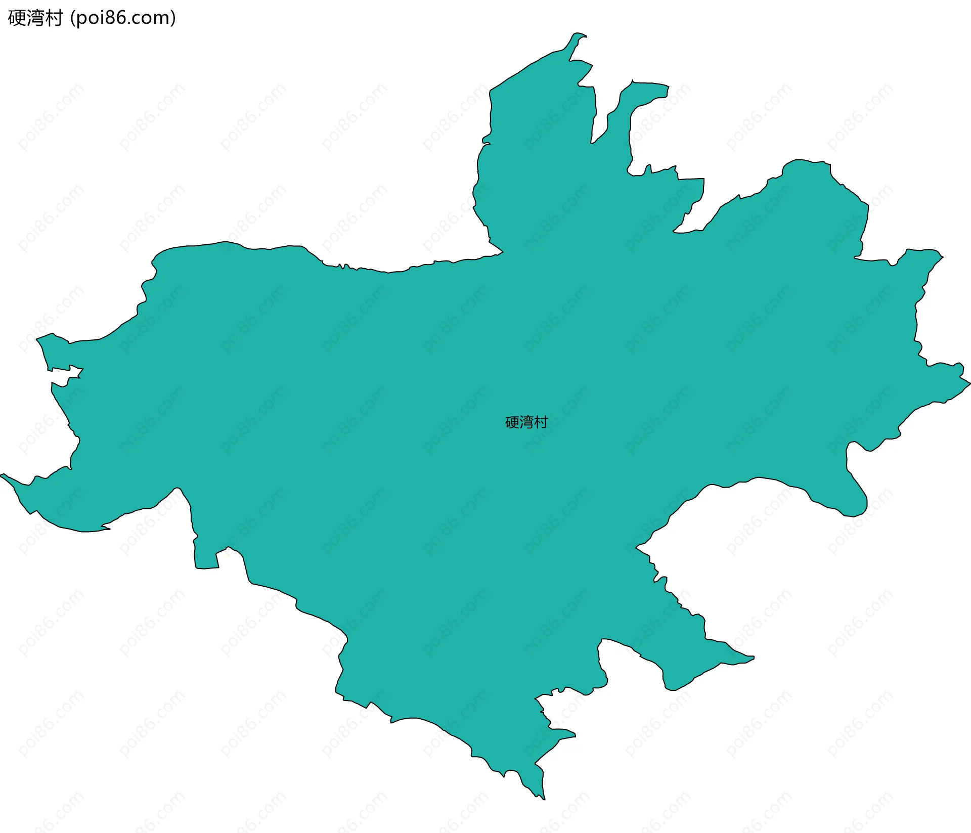 硬湾村边界地图