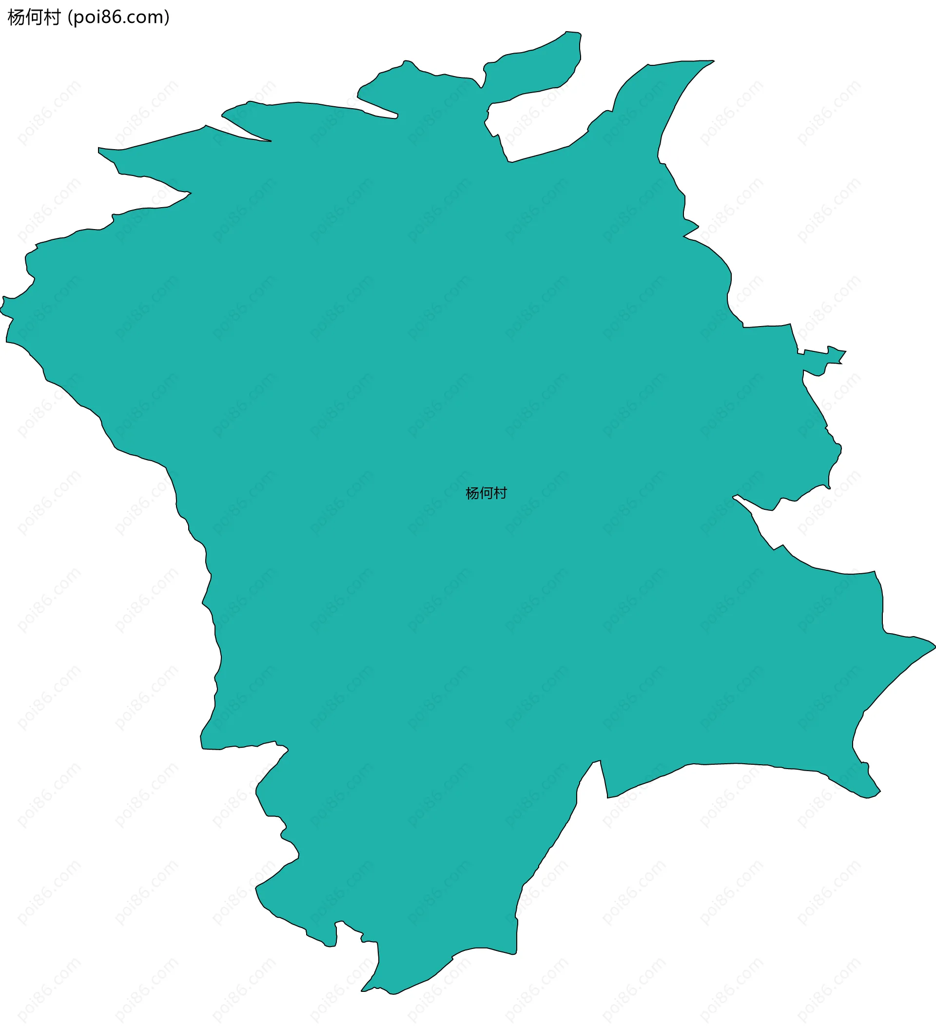 杨何村边界地图