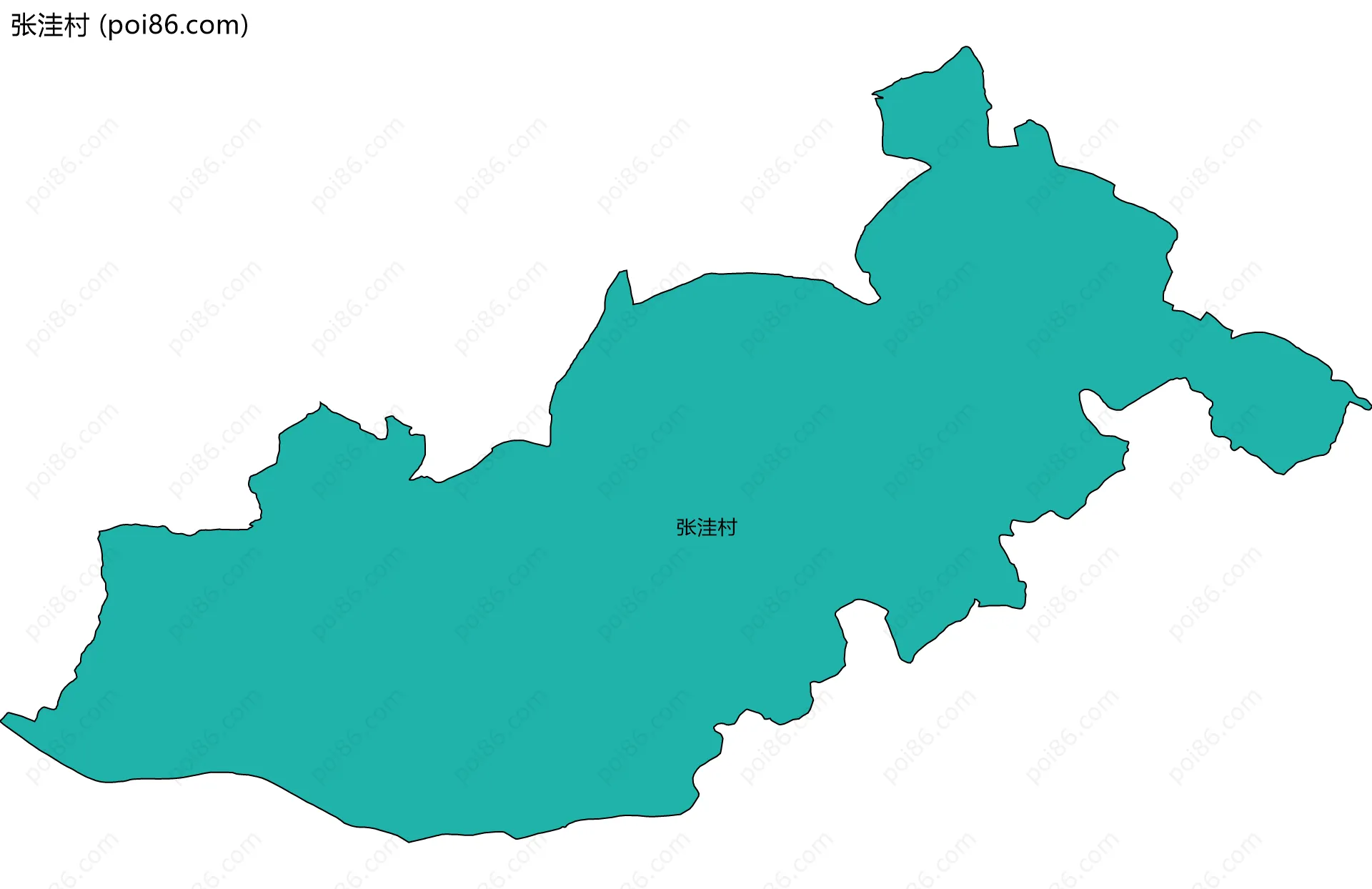 张洼村边界地图