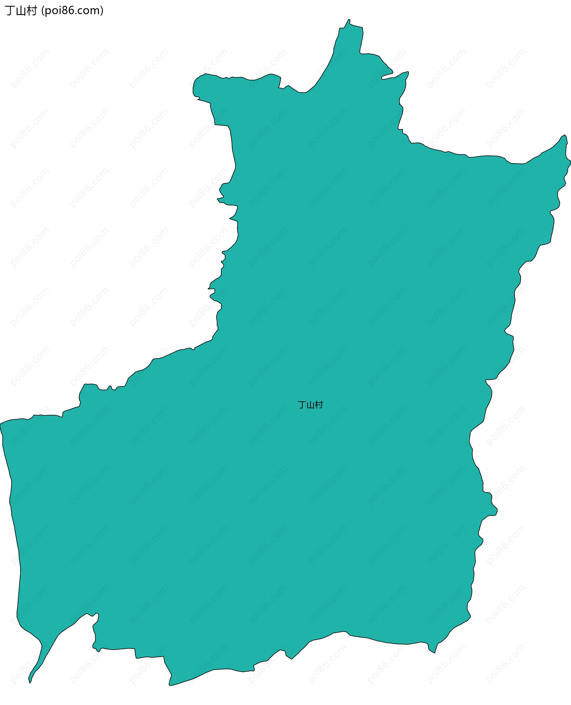 丁山村边界地图