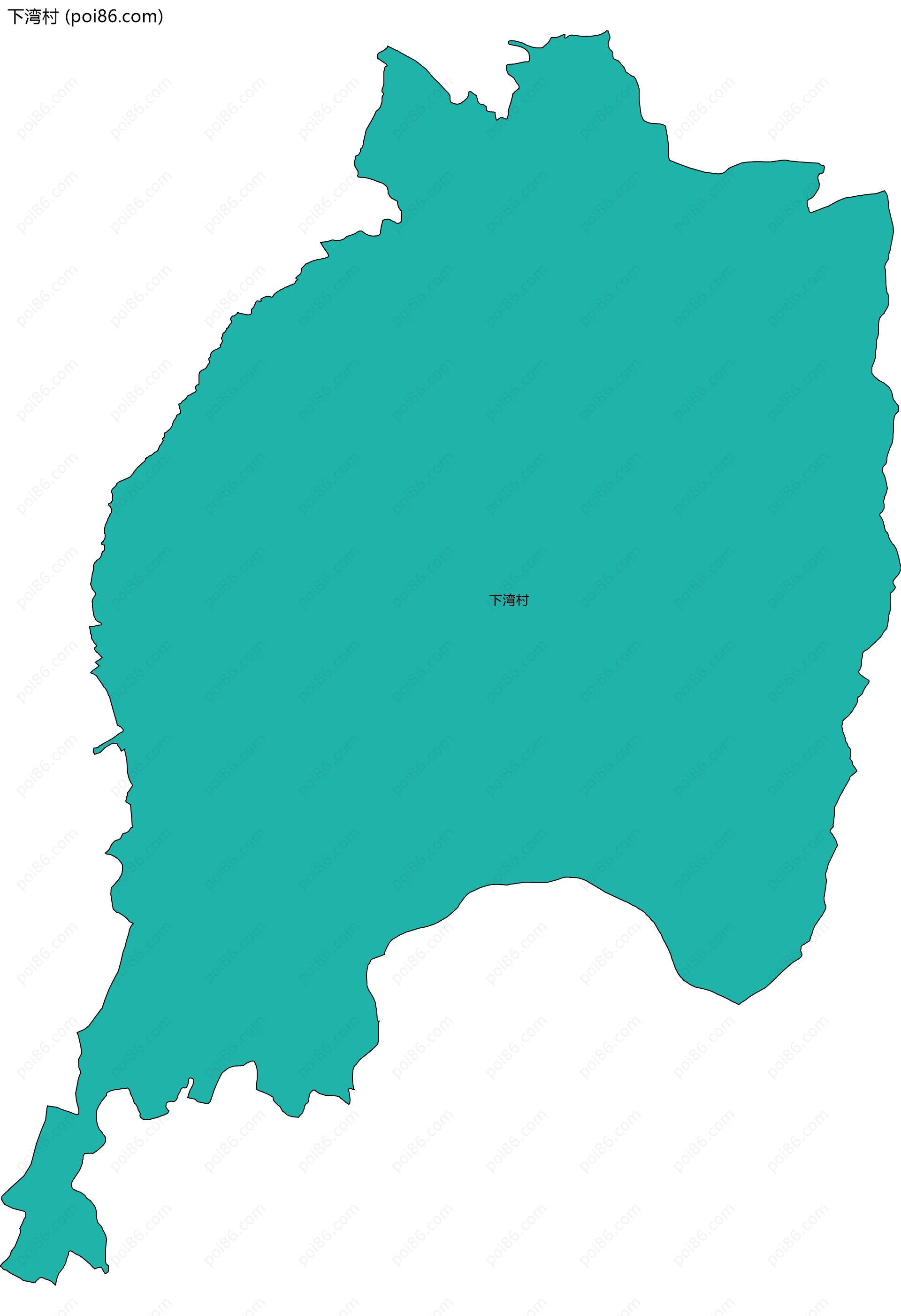 下湾村边界地图