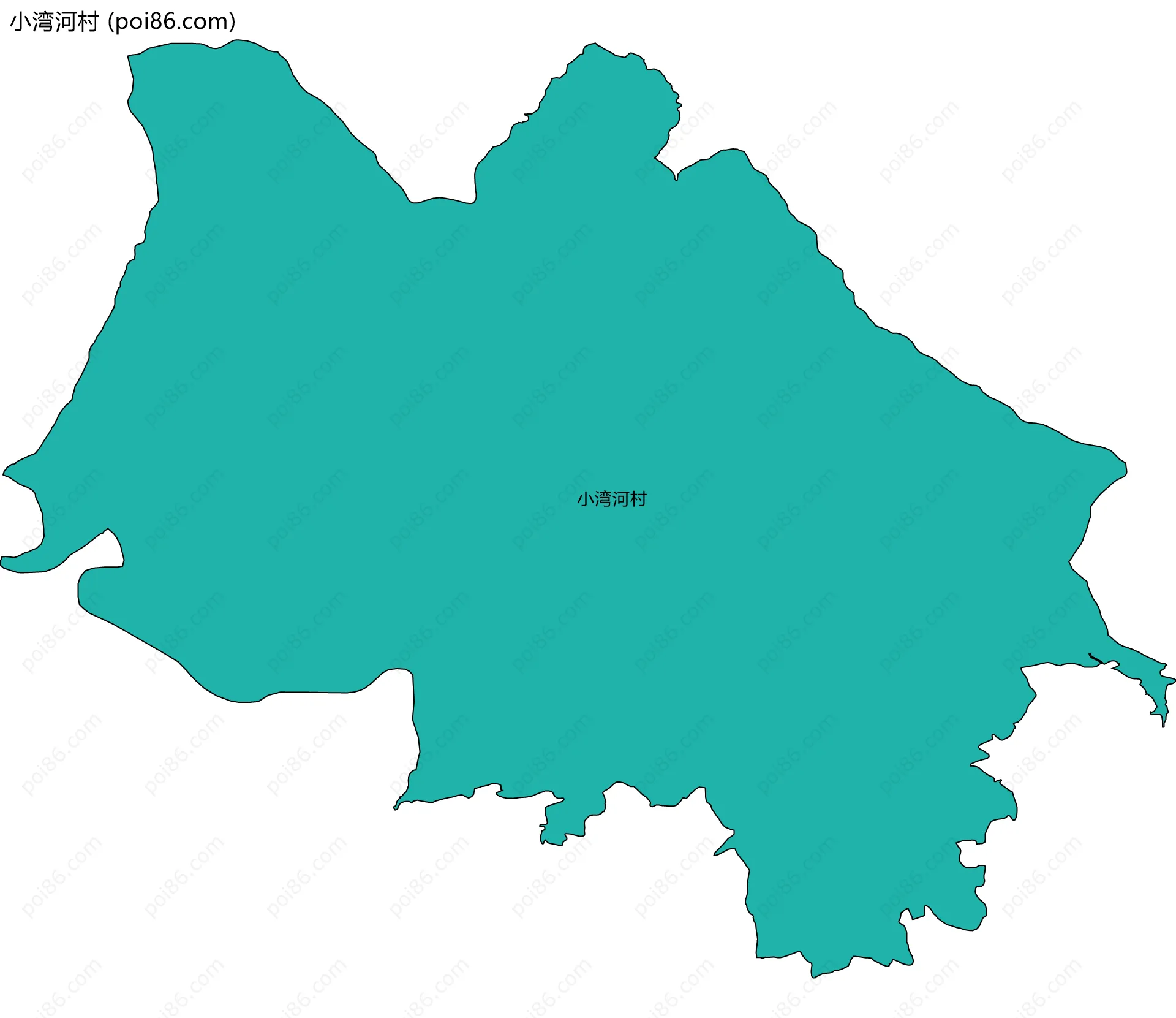 小湾河村边界地图