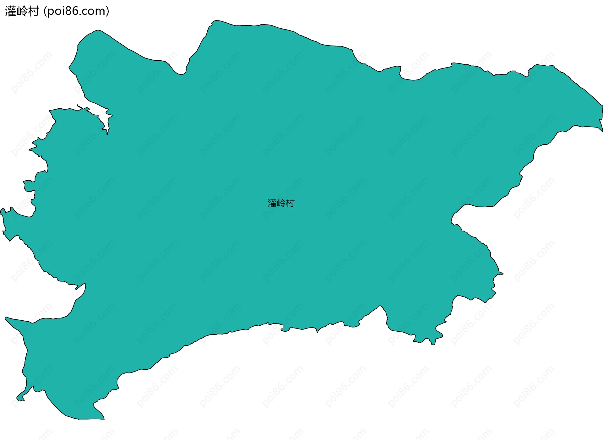 灌岭村边界地图