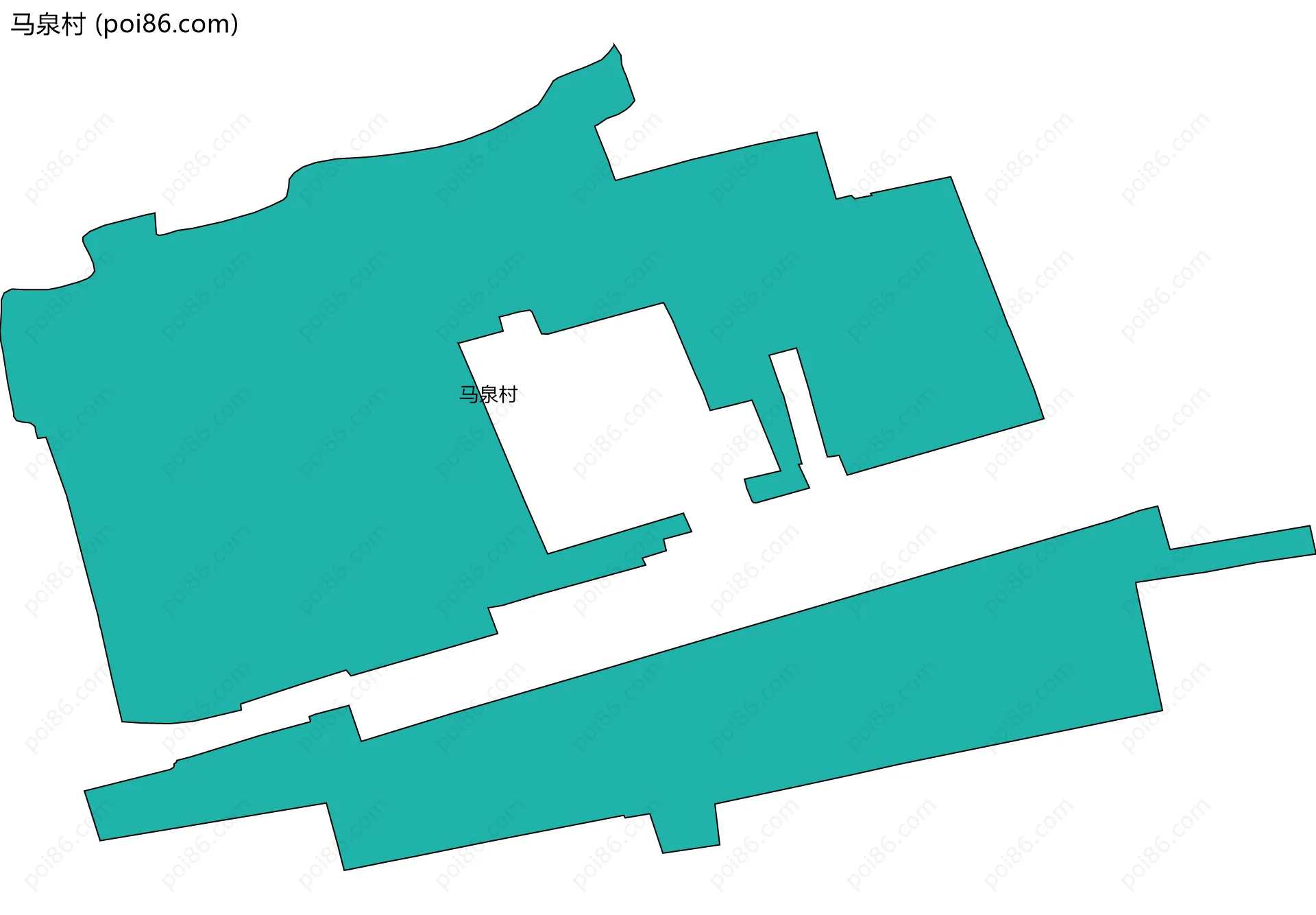 马泉村边界地图