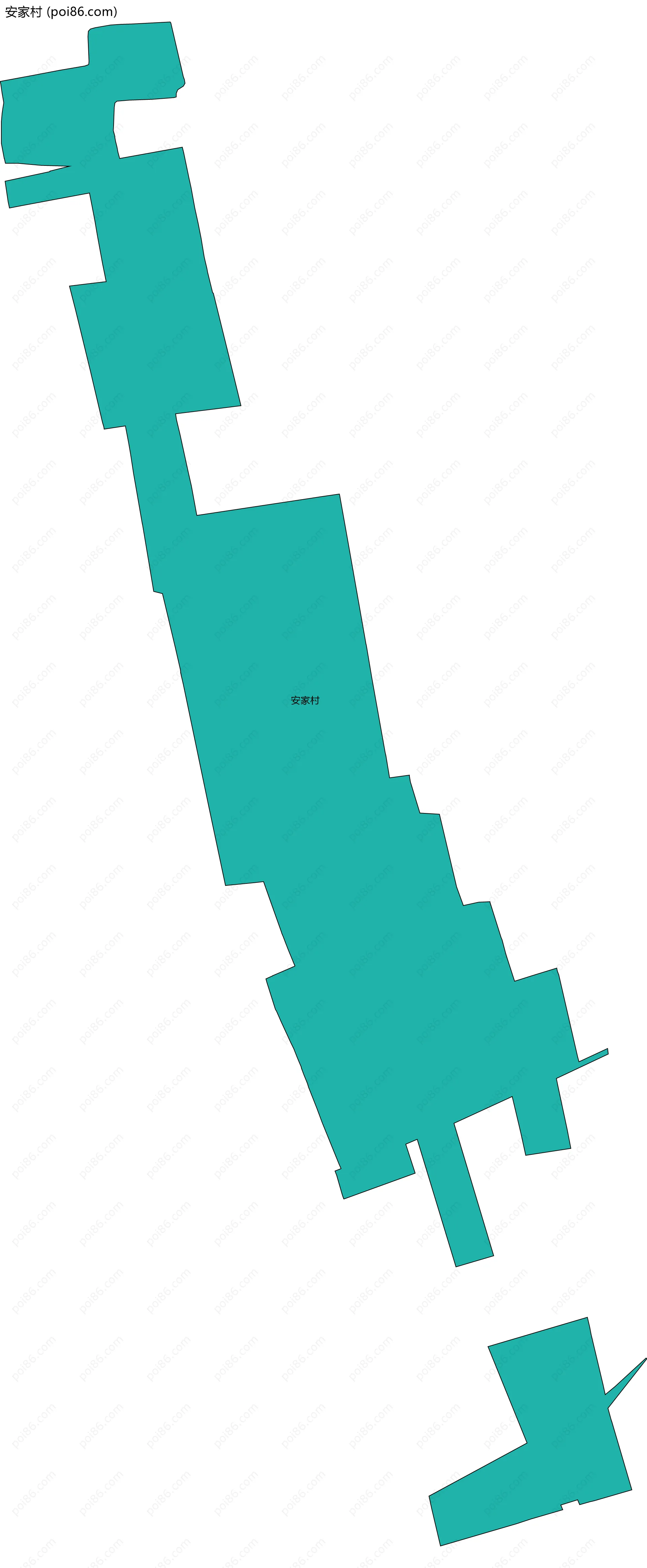 安家村边界地图