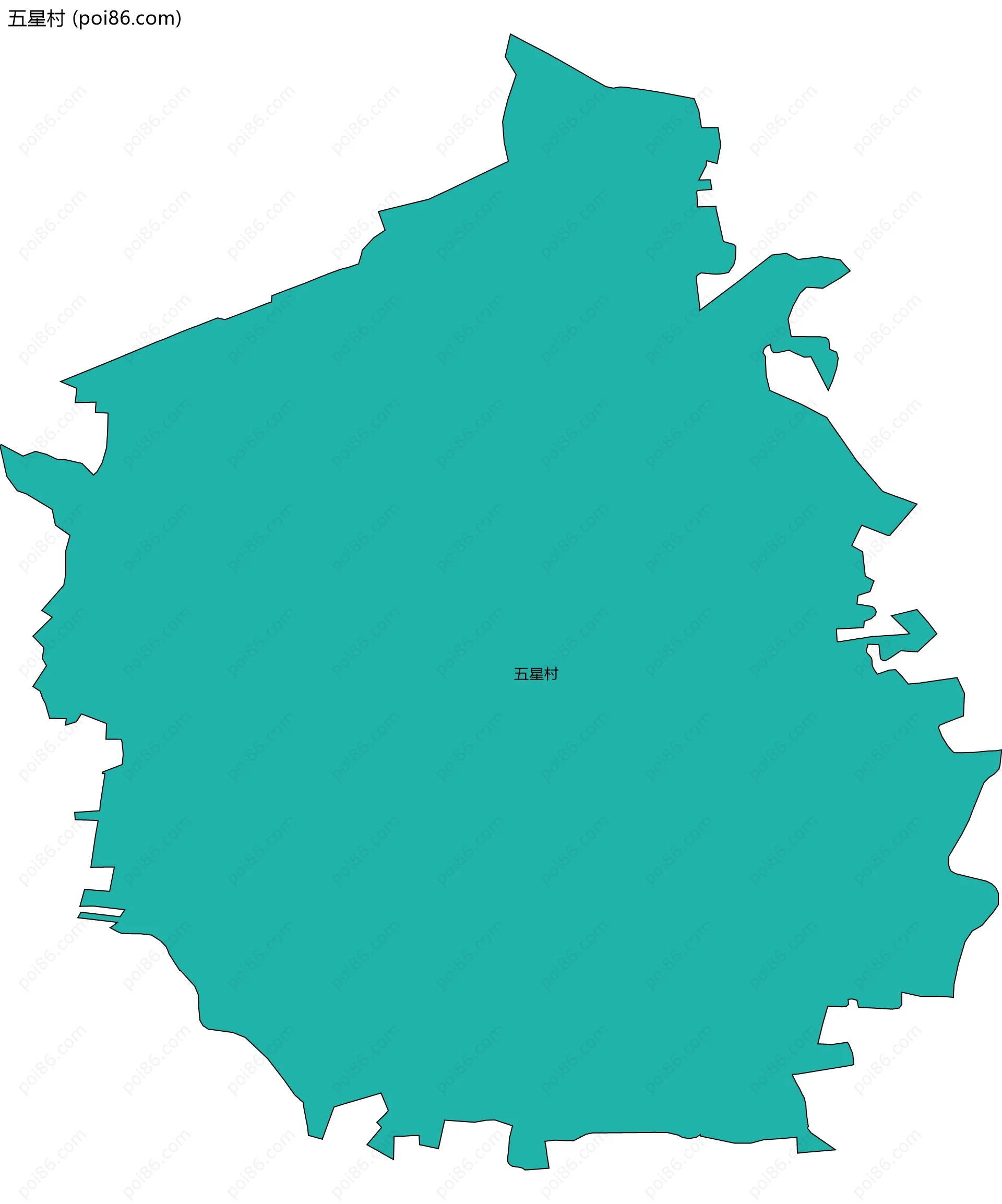 五星村边界地图