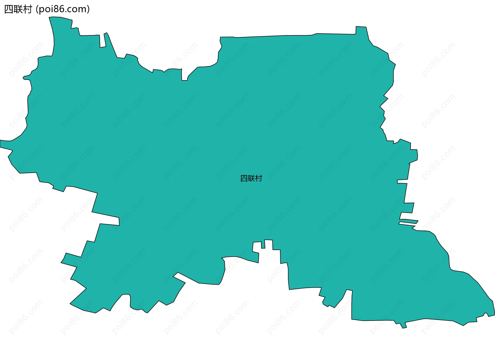 四联村边界地图