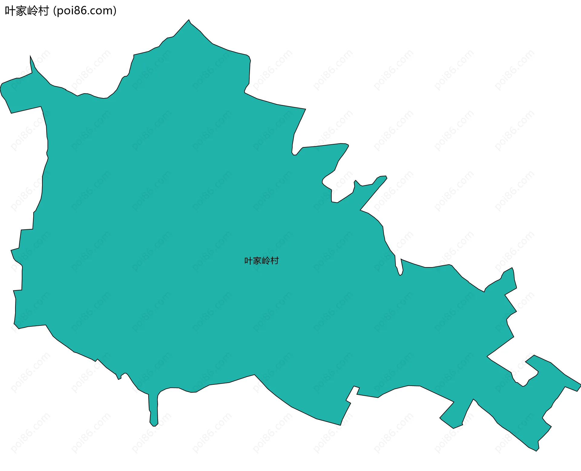 叶家岭村边界地图