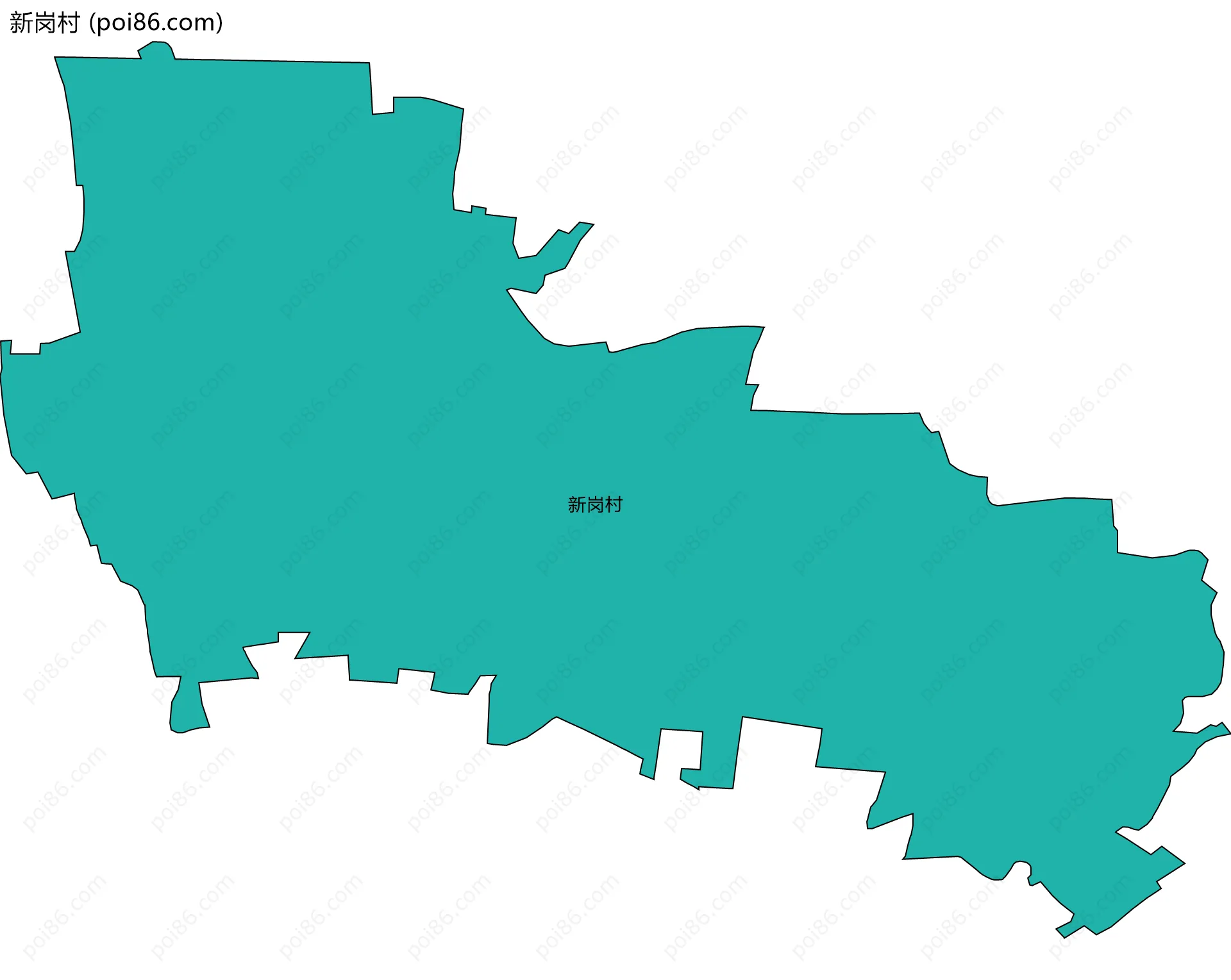 新岗村边界地图