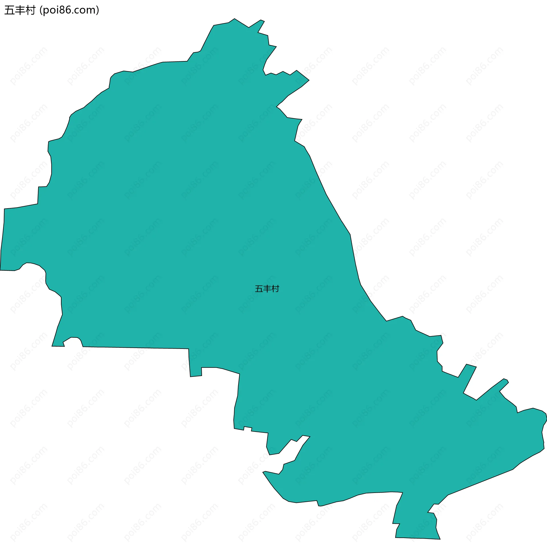 五丰村边界地图