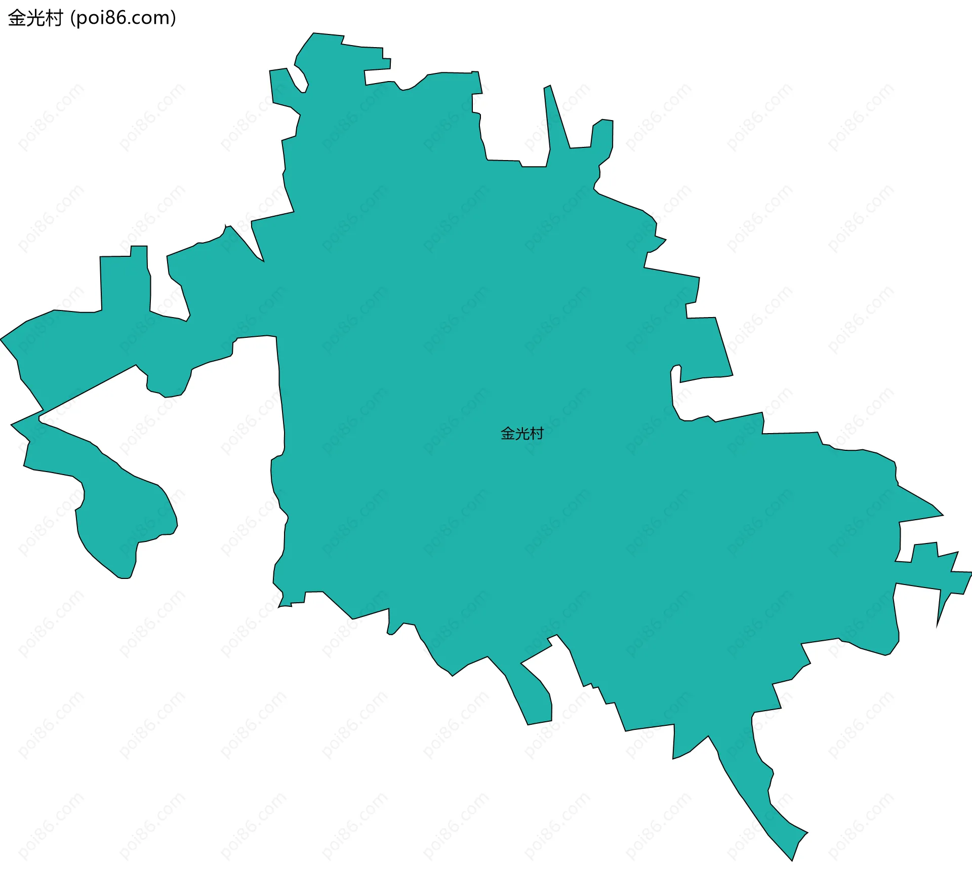 金光村边界地图