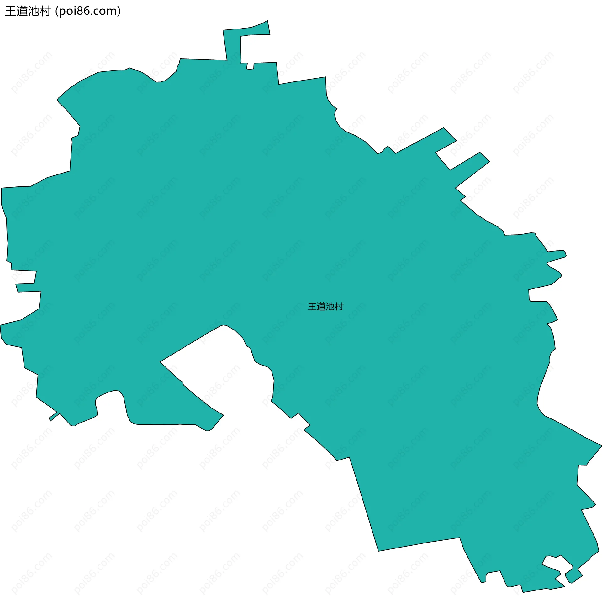 王道池村边界地图