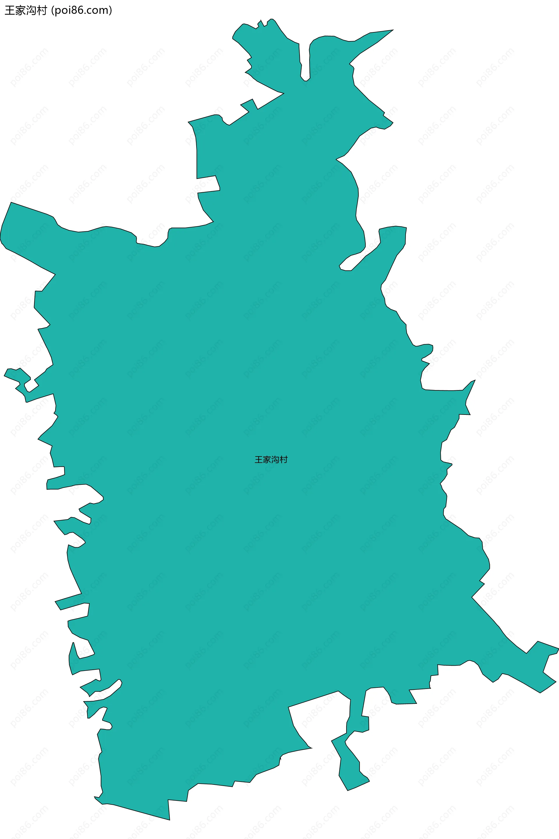 王家沟村边界地图