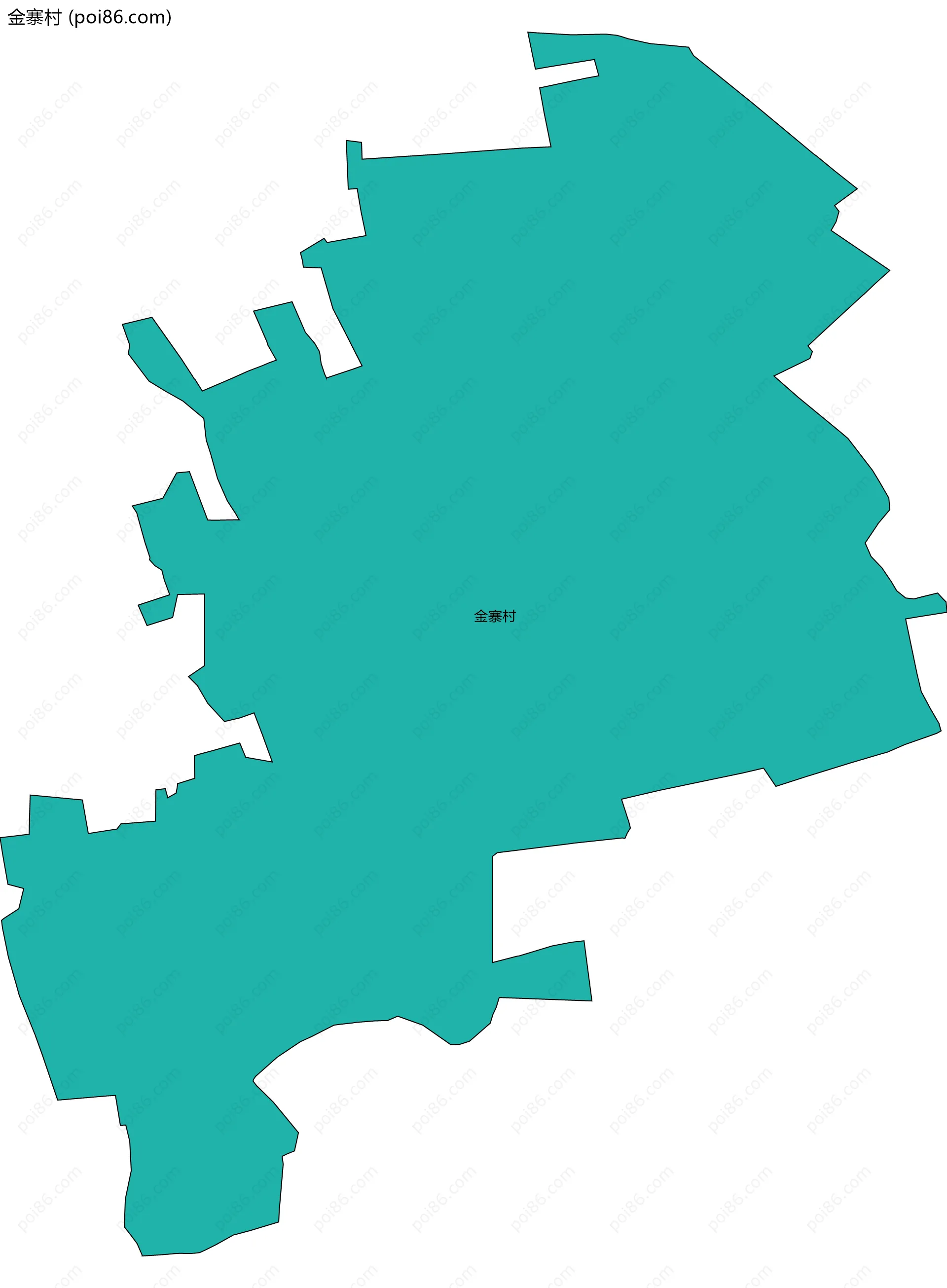 金寨村边界地图