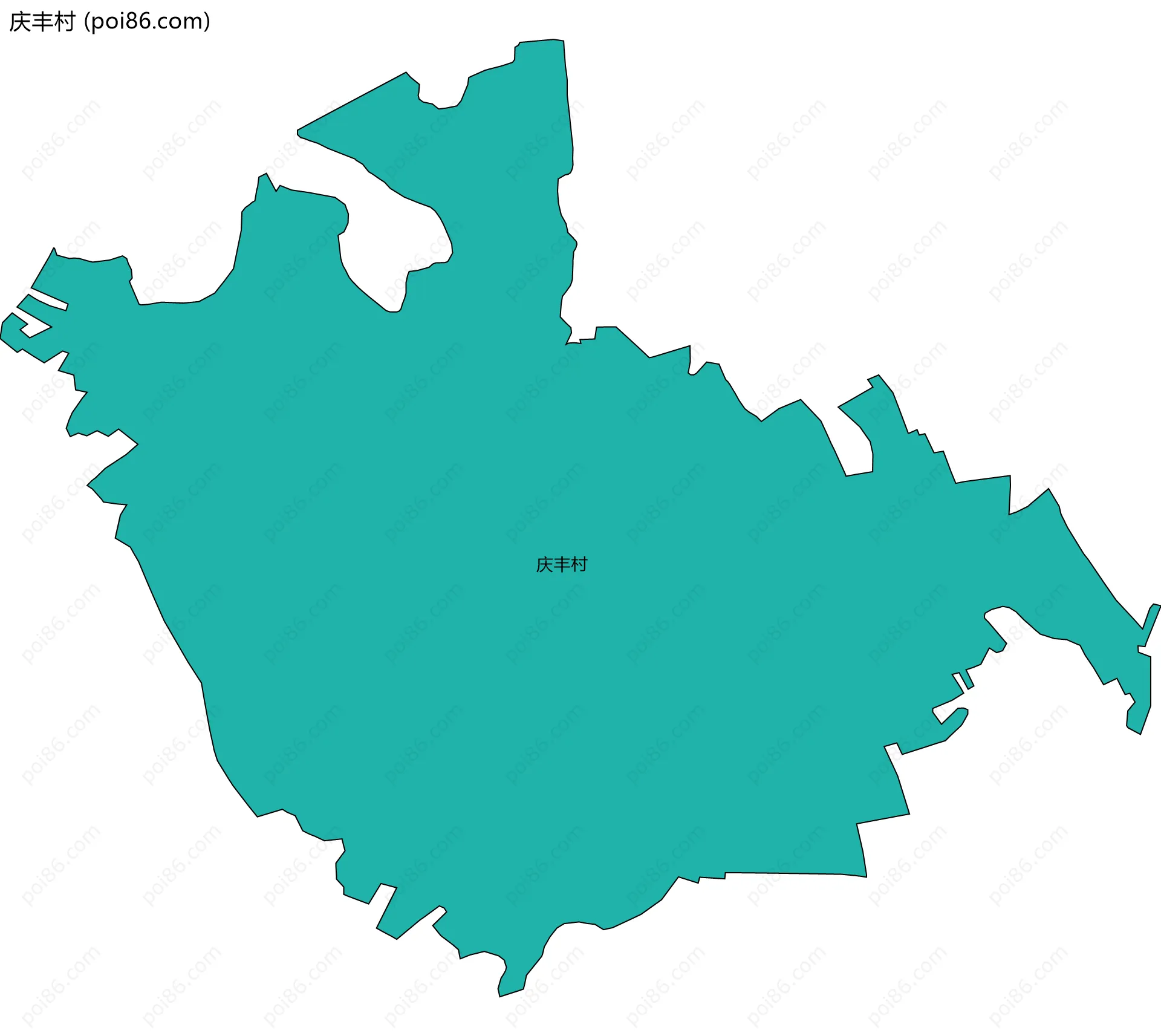 庆丰村边界地图