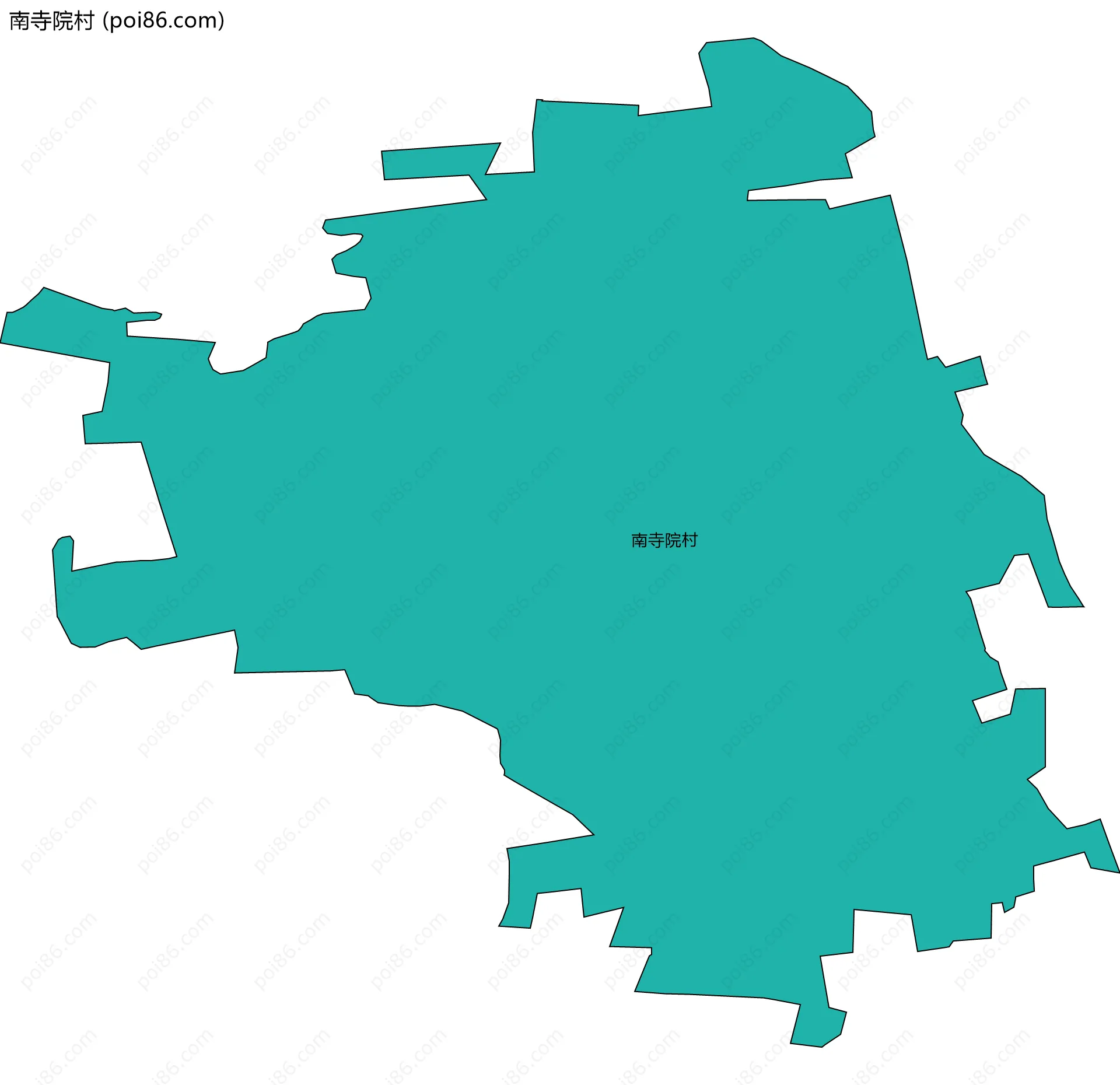 南寺院村边界地图