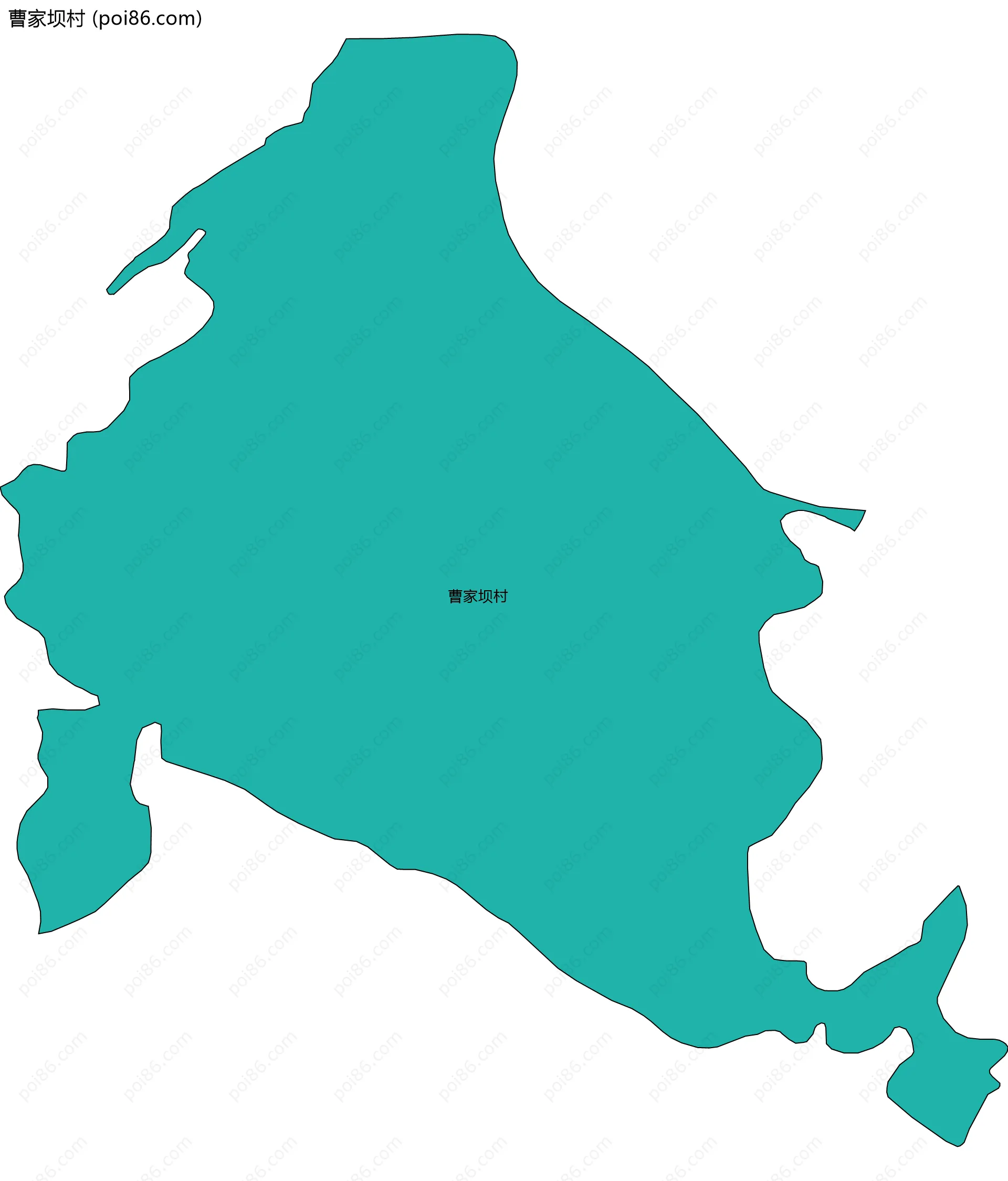 曹家坝村边界地图