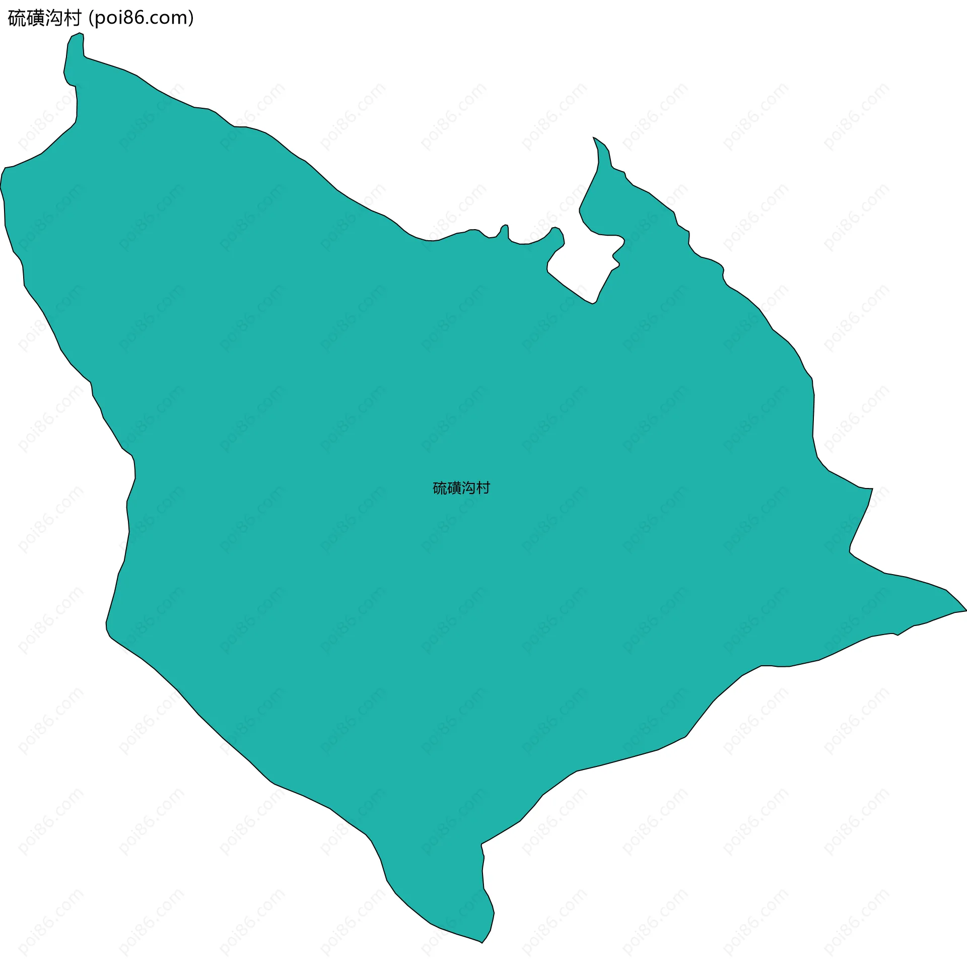 硫磺沟村边界地图