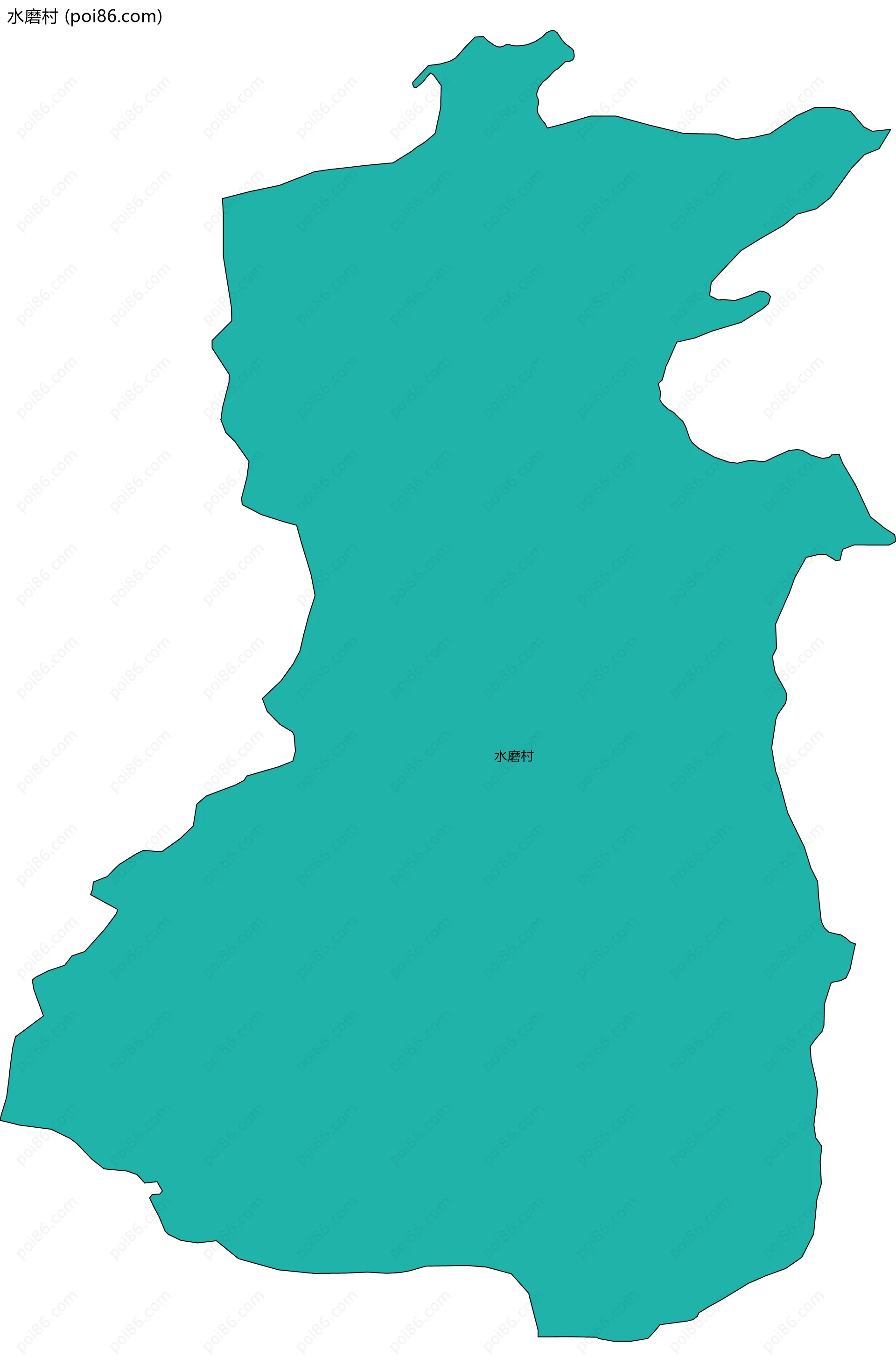 水磨村边界地图