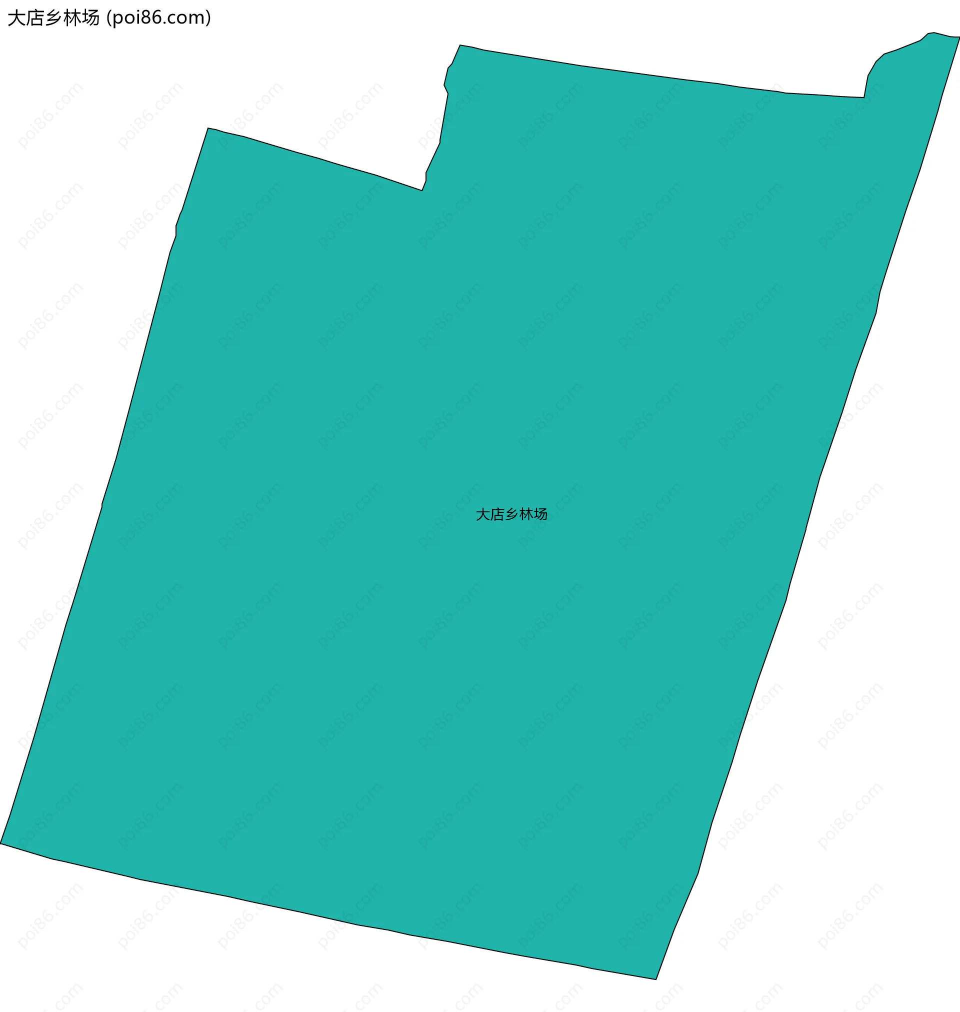 大店乡林场边界地图(五级行政区划)