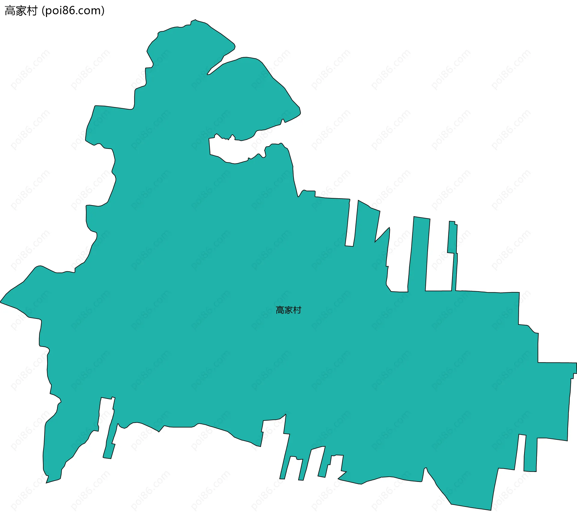 高家村边界地图