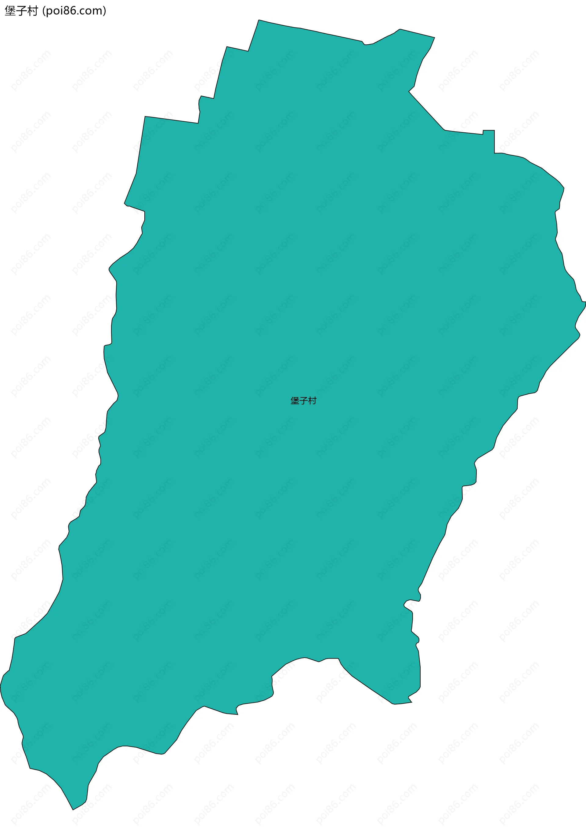 堡子村边界地图