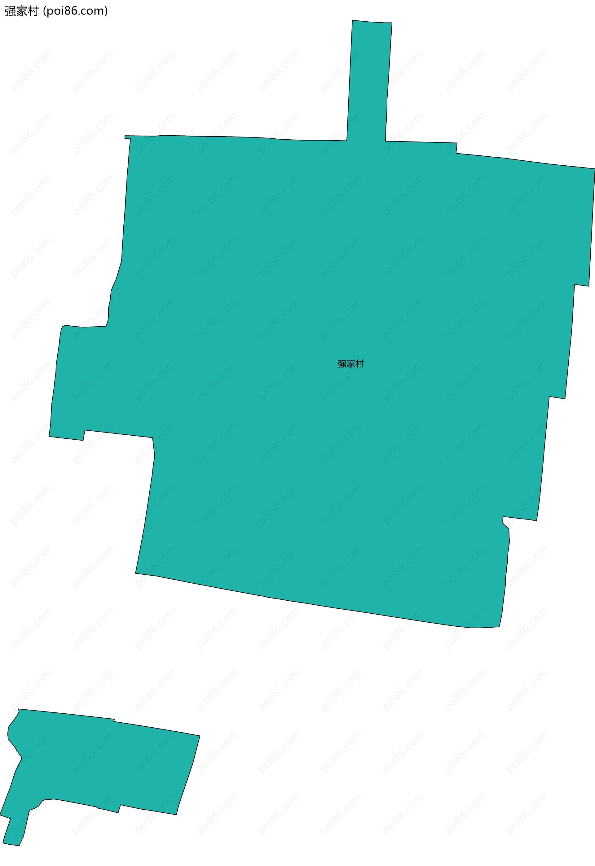 强家村边界地图