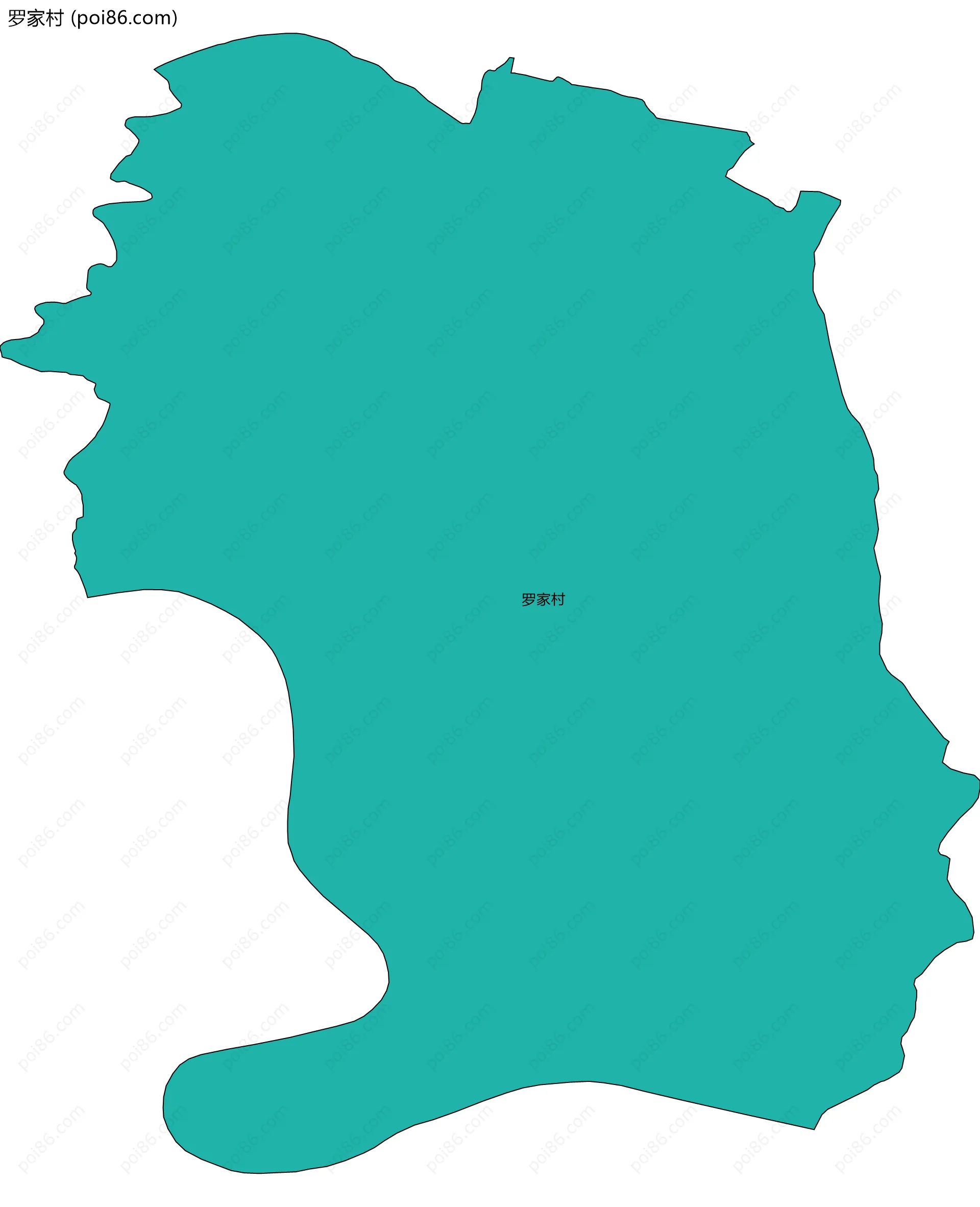 罗家村边界地图