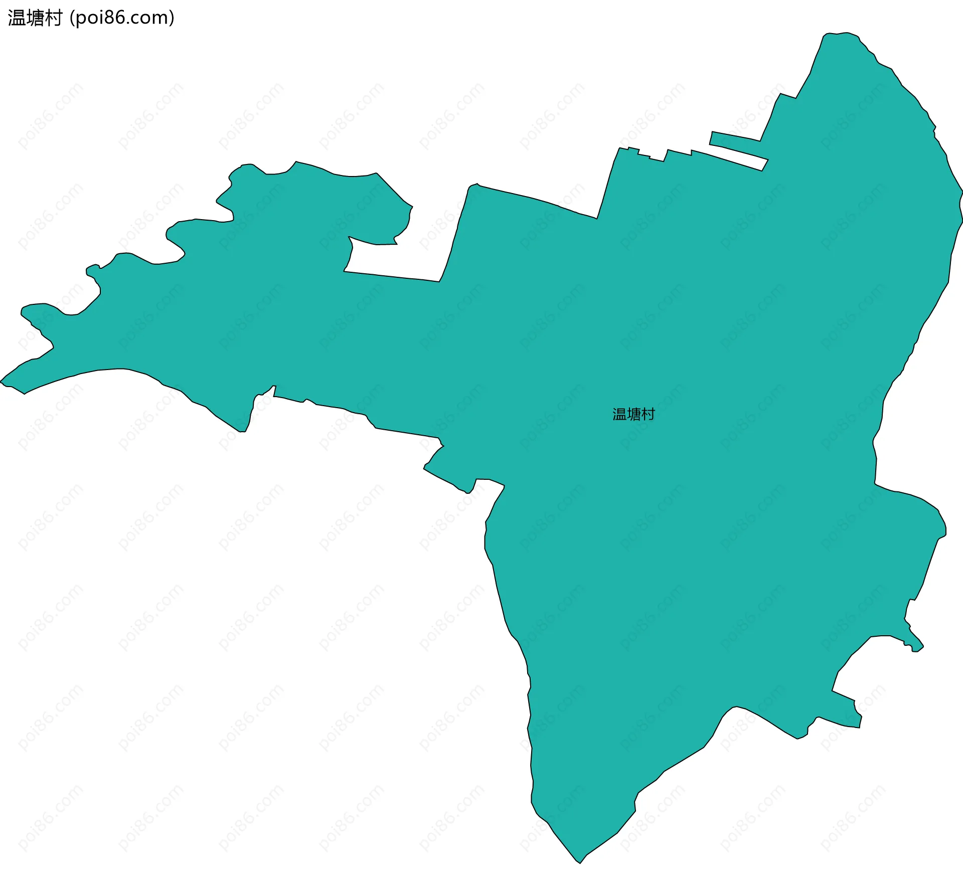 温塘村边界地图