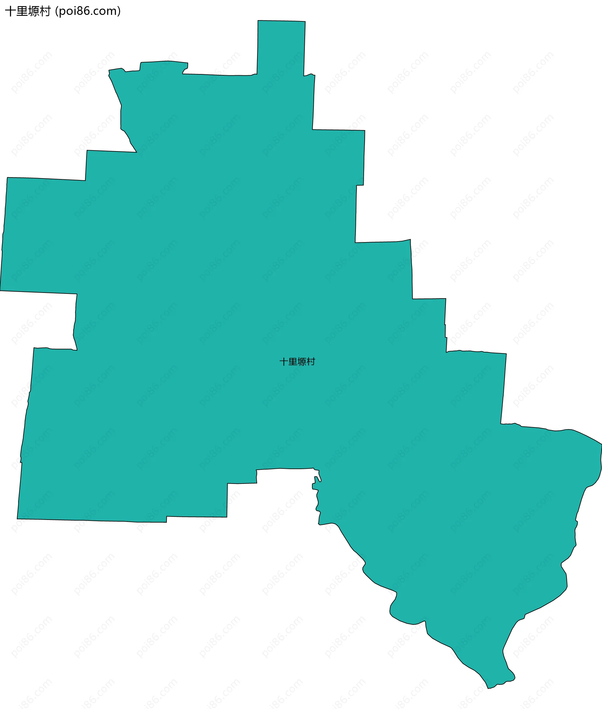 十里塬村边界地图