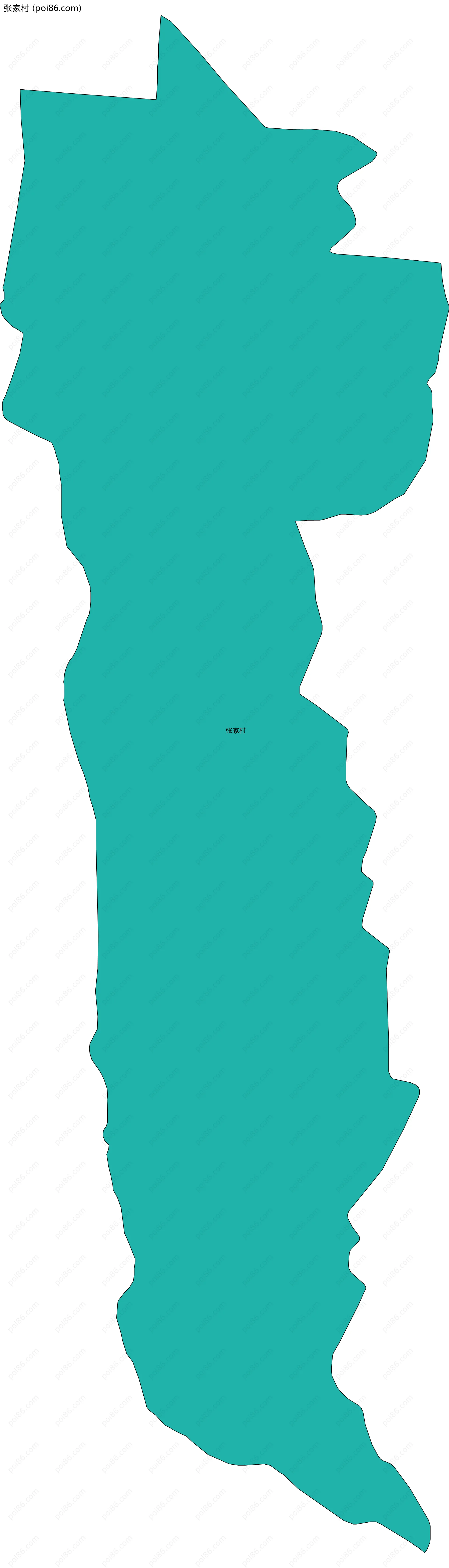 张家村边界地图