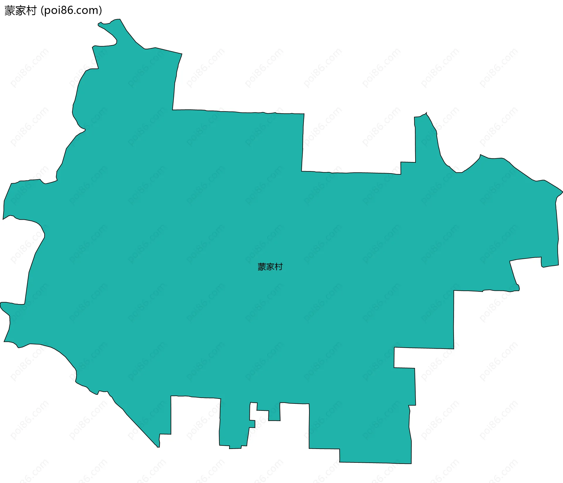 蒙家村边界地图