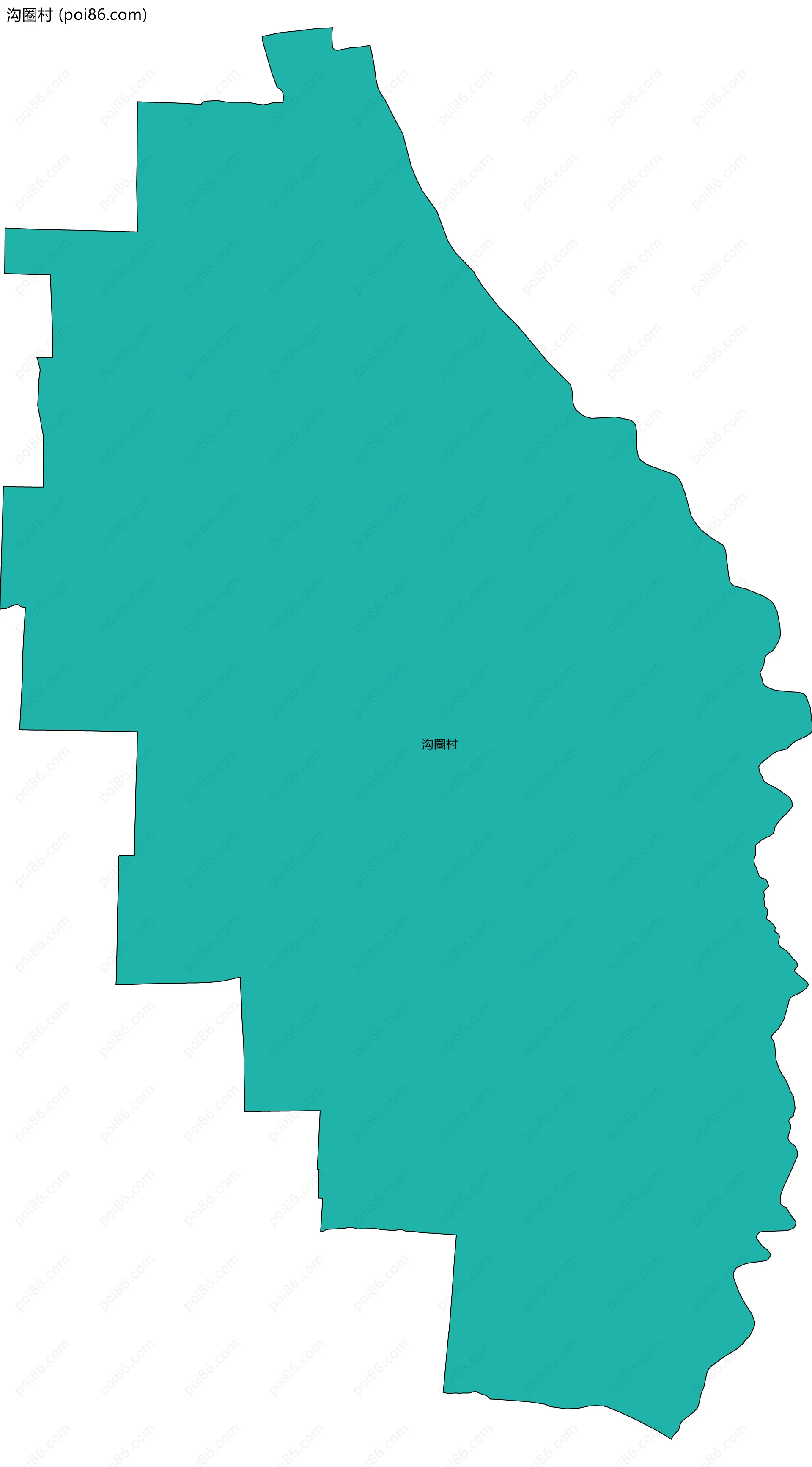 沟圈村边界地图