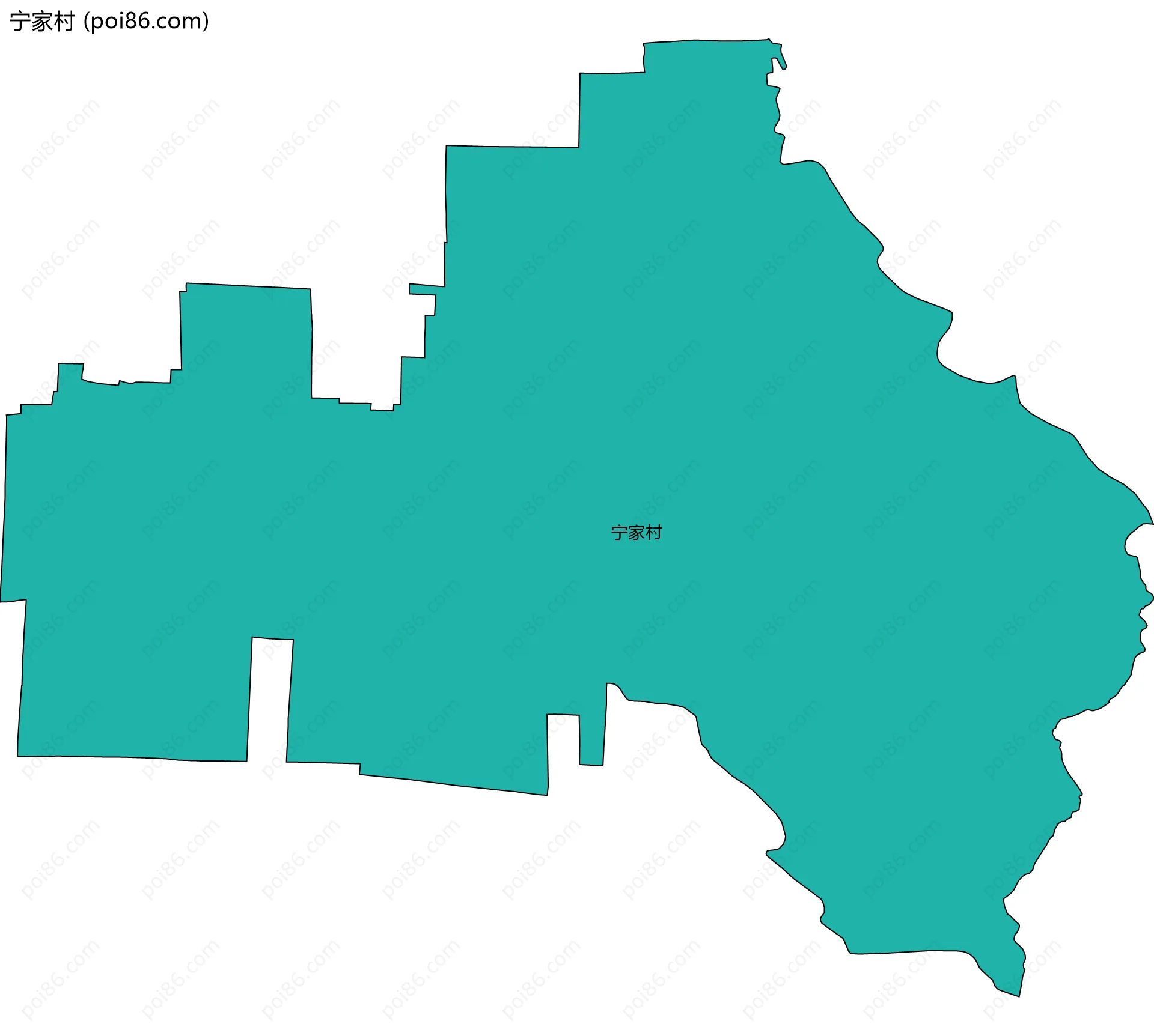 宁家村边界地图