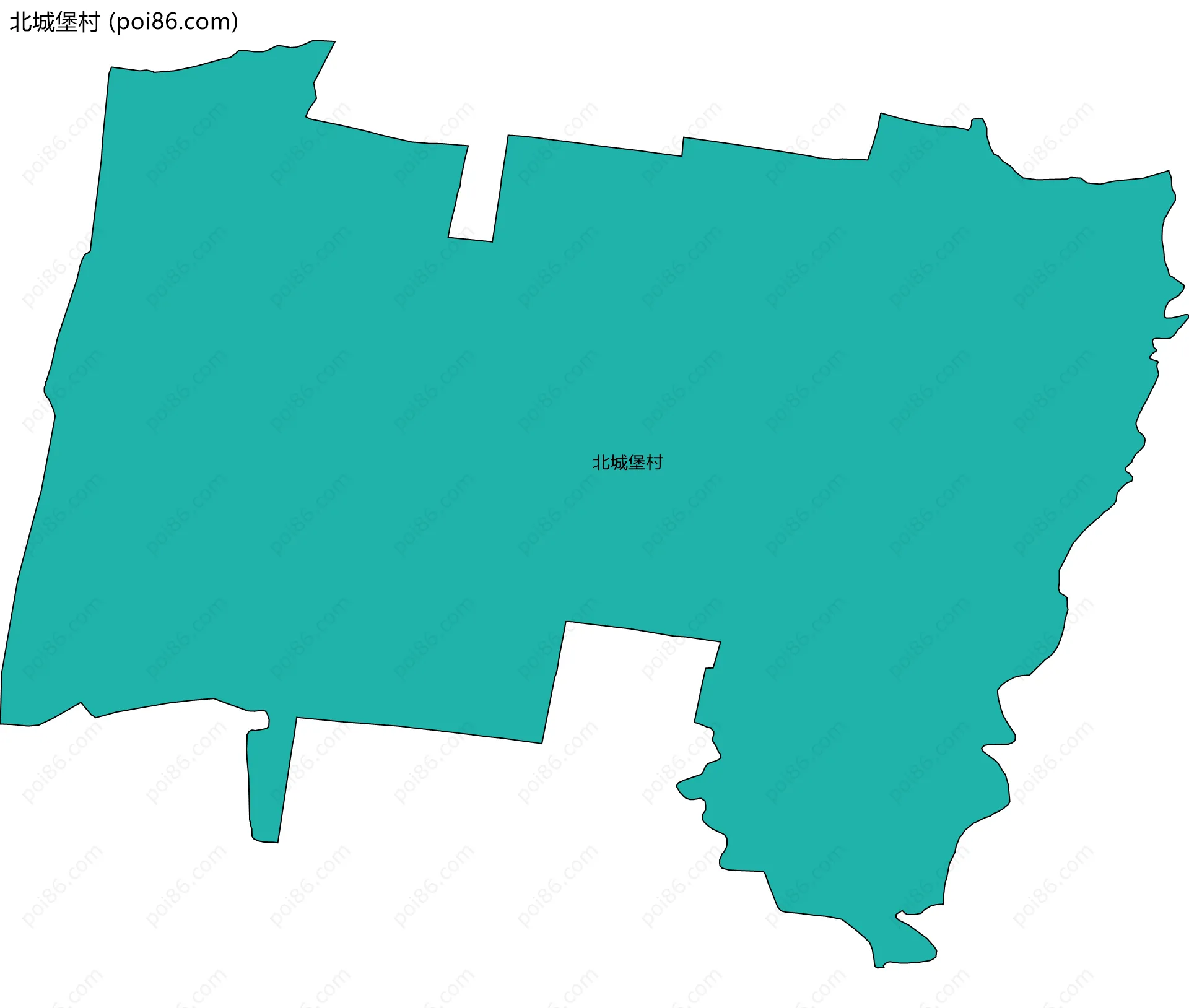 北城堡村边界地图