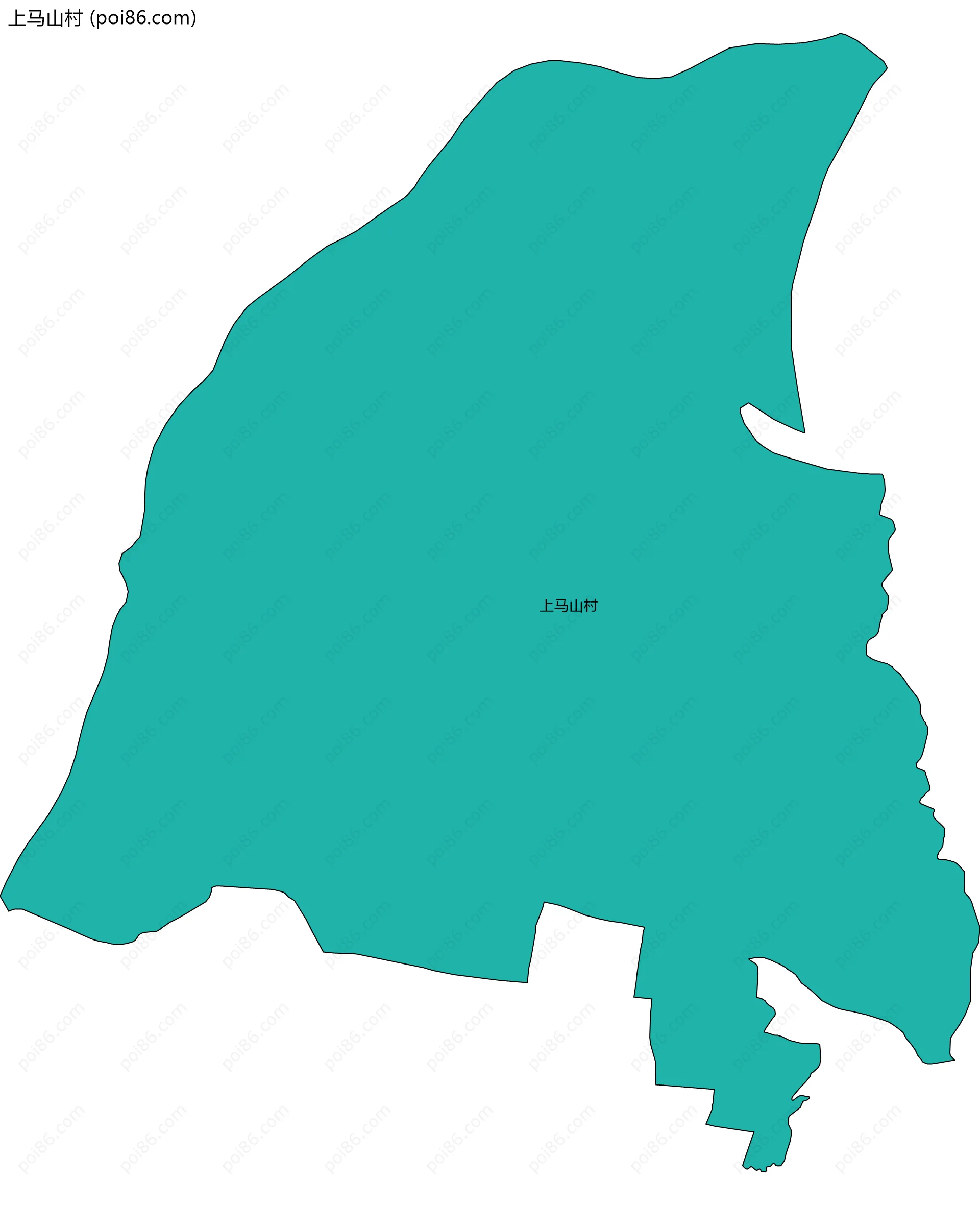 上马山村边界地图