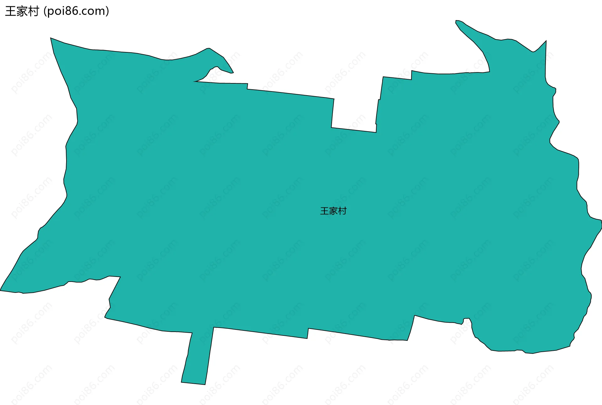 王家村边界地图