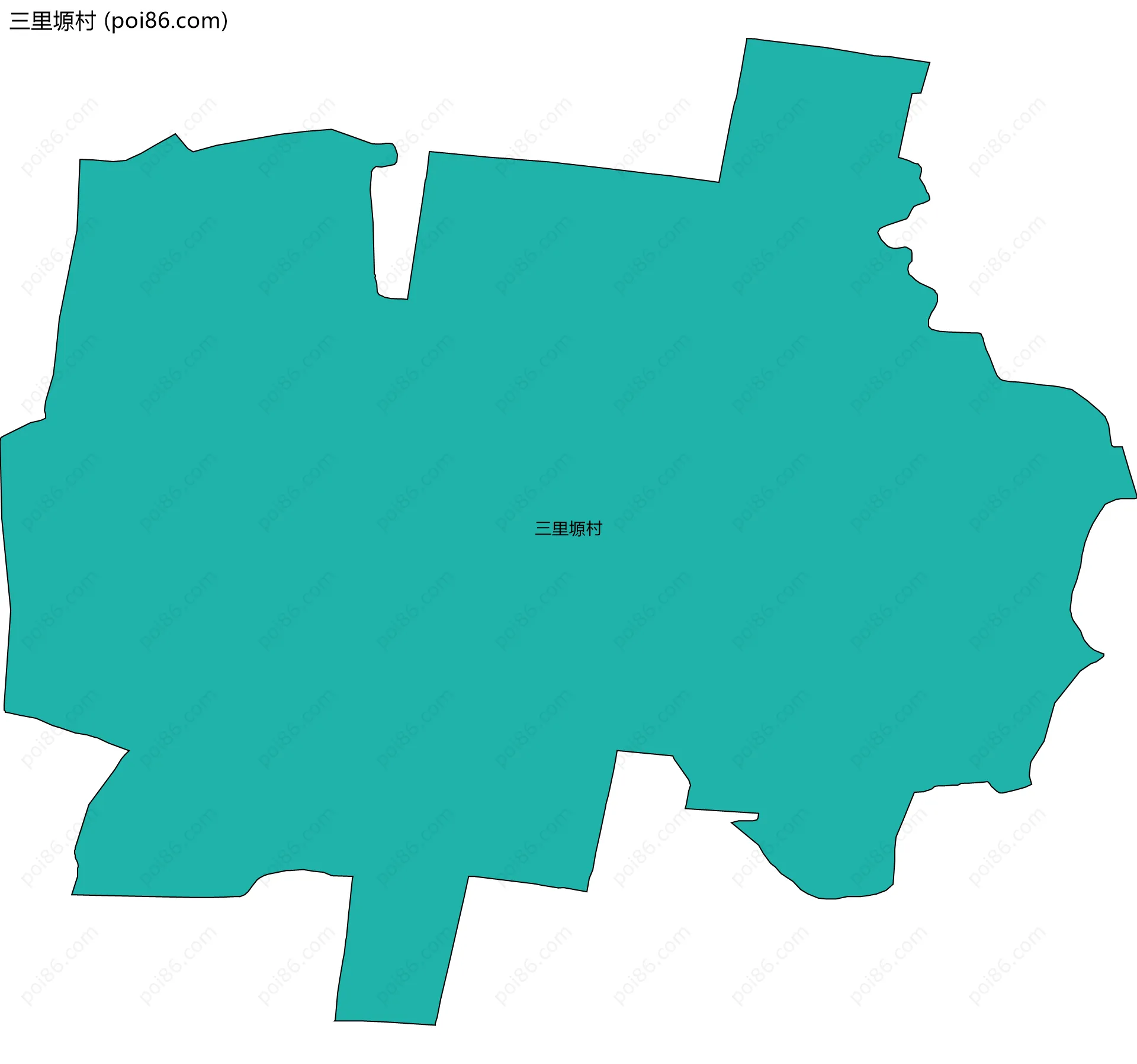 三里塬村边界地图