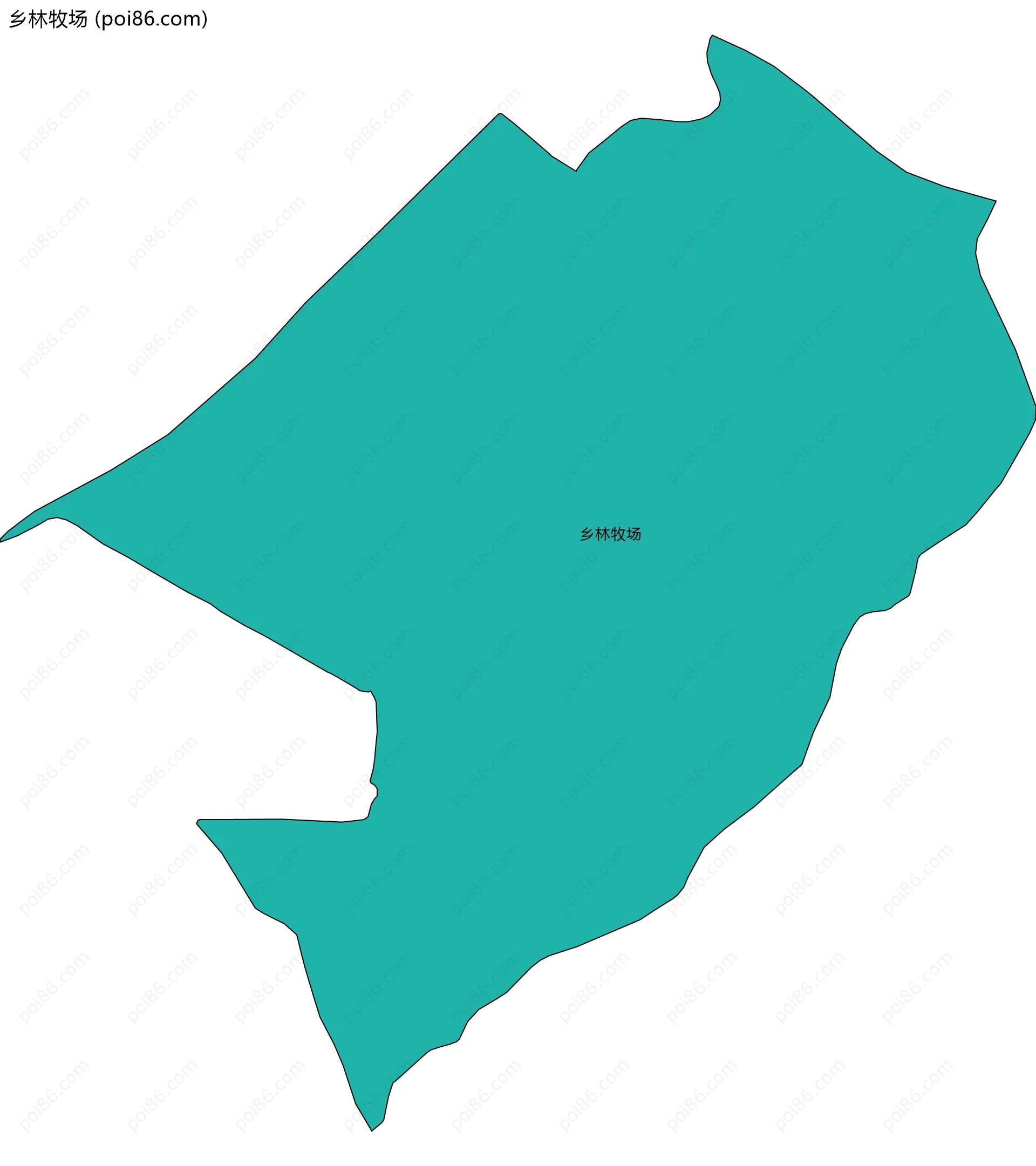 乡林牧场边界地图