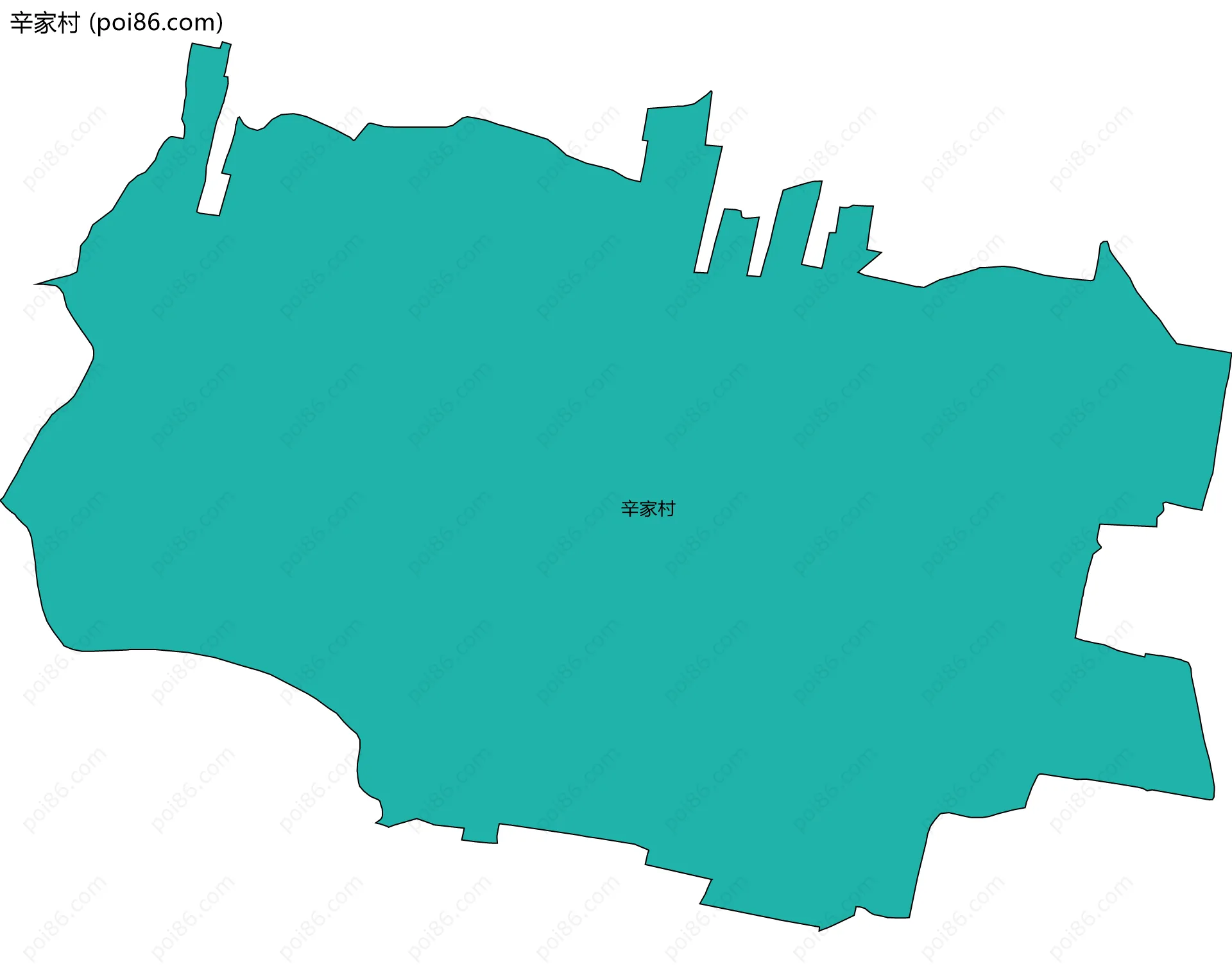 辛家村边界地图