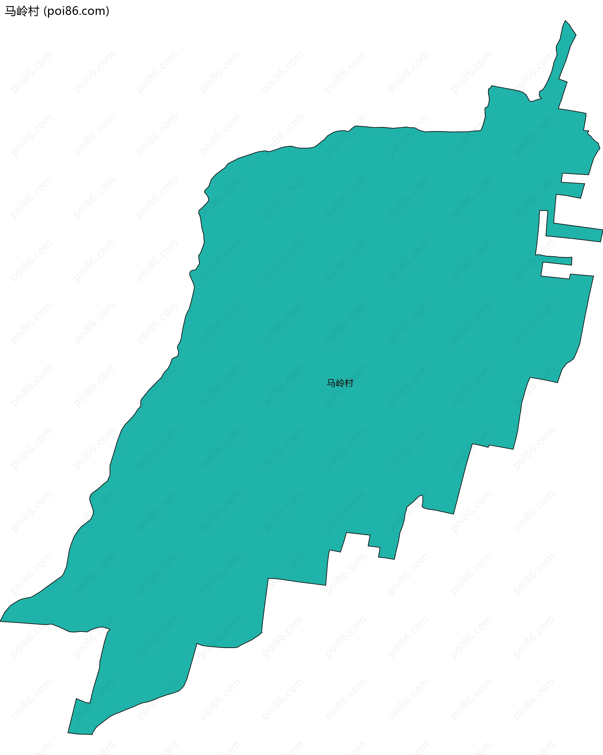 马岭村边界地图