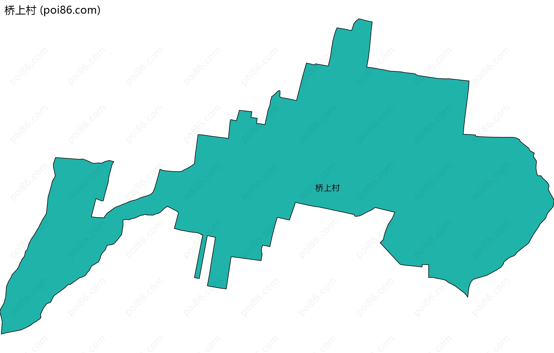 桥上村边界地图
