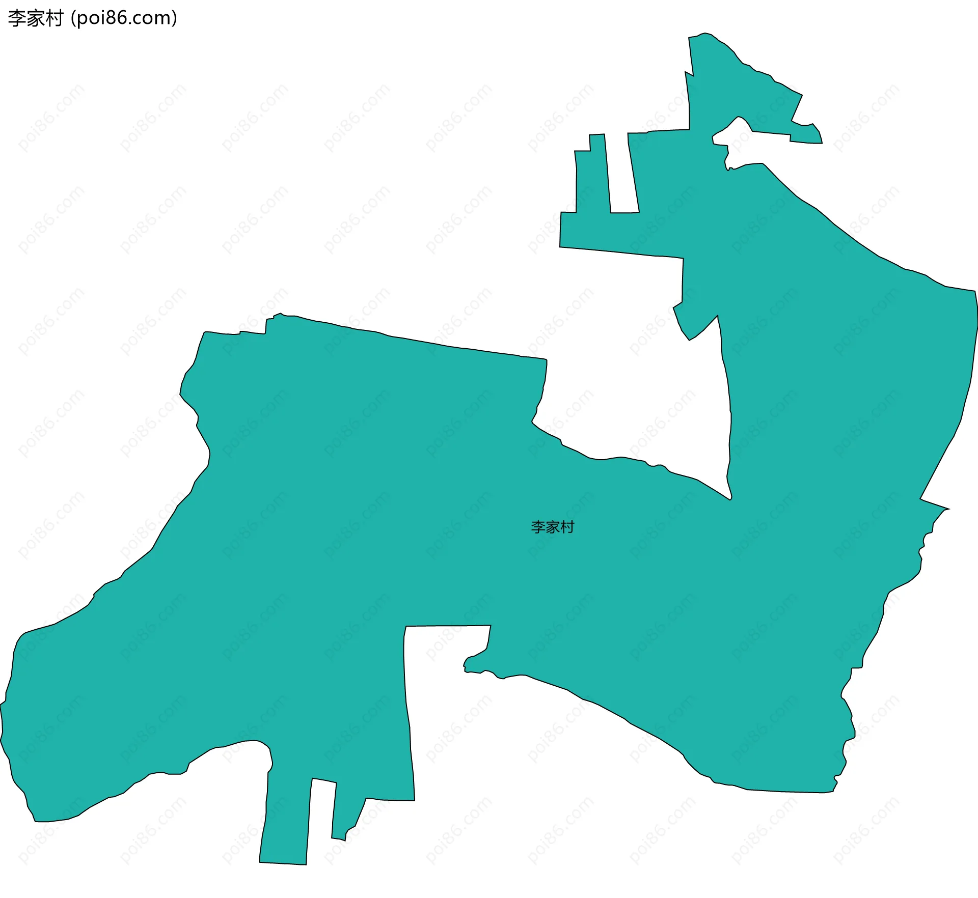 李家村边界地图
