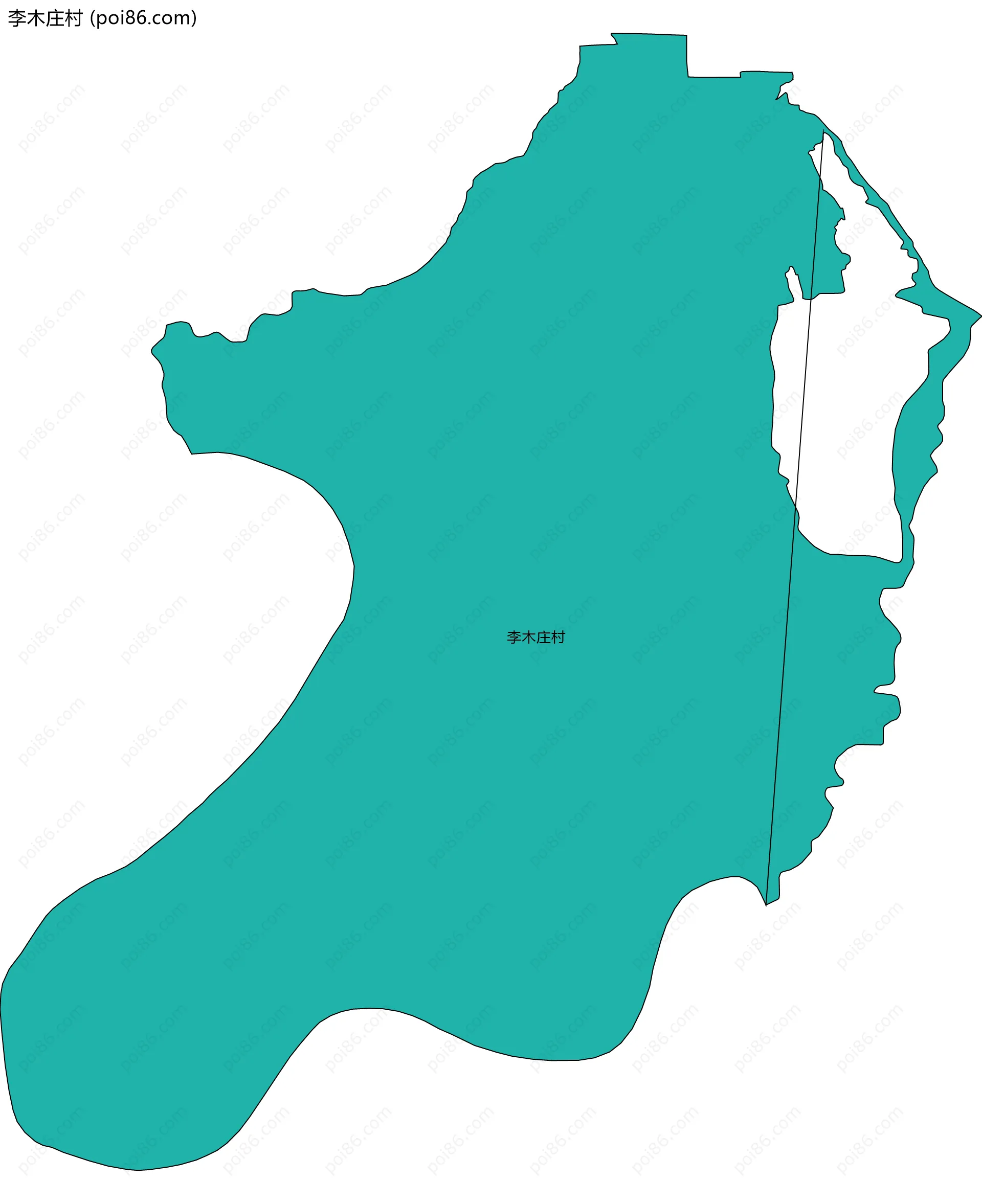李木庄村边界地图