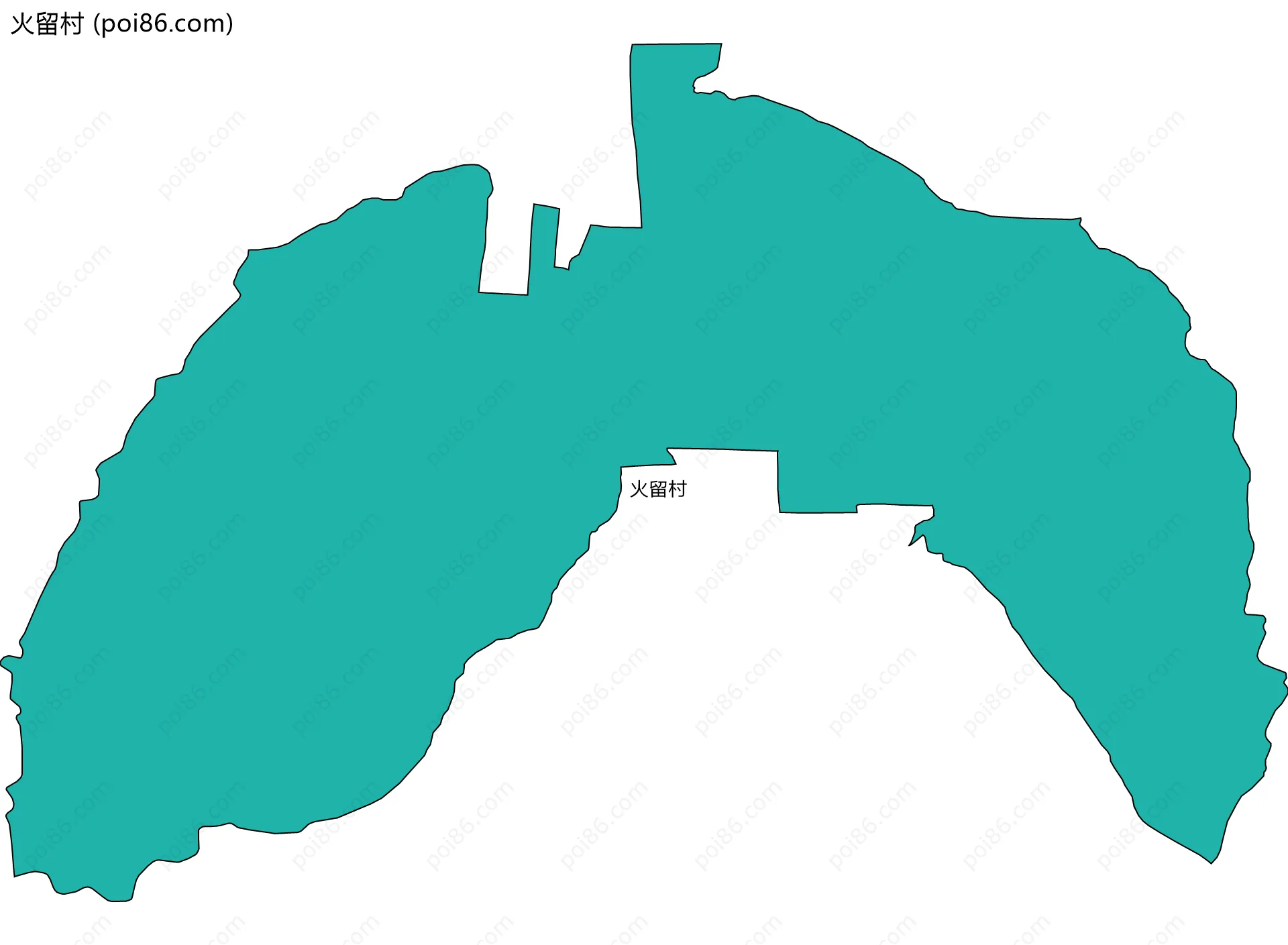 火留村边界地图