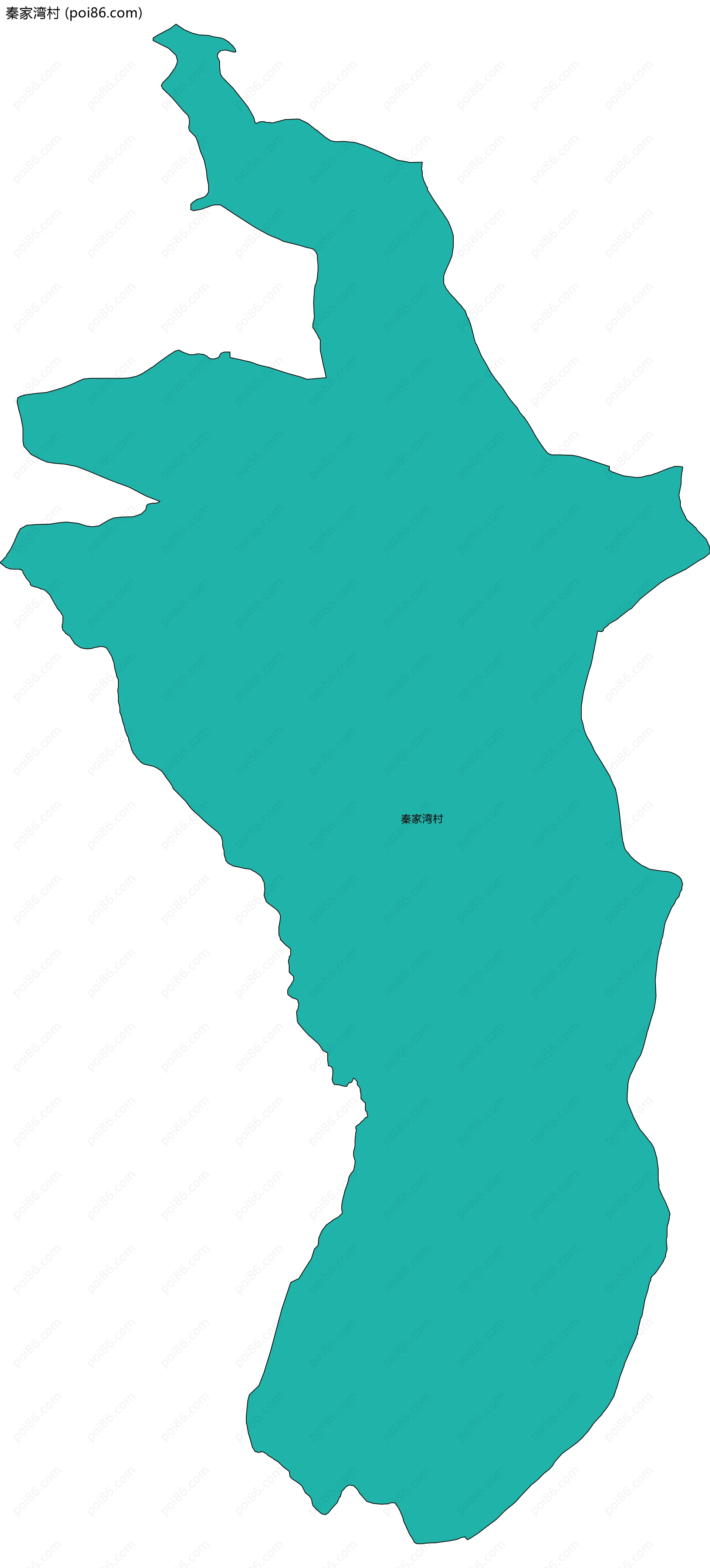 秦家湾村边界地图