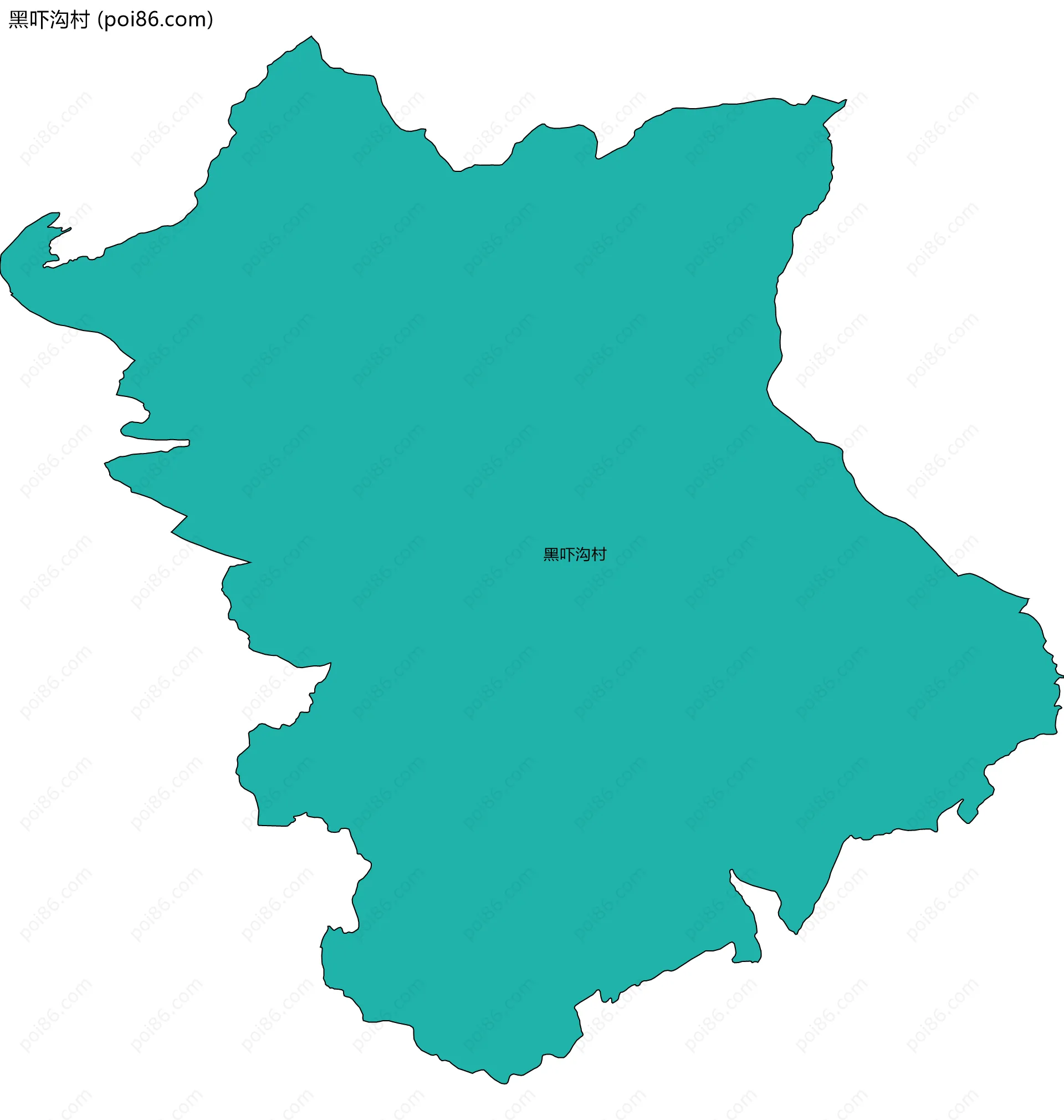 黑吓沟村边界地图